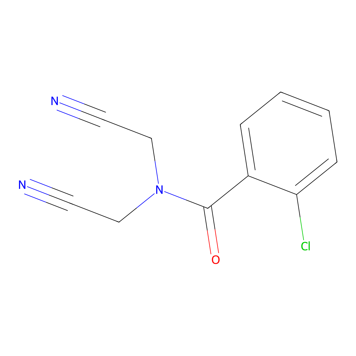 2-chloro-N,N-bis(cyanomethyl)benzamide molecular structure, CAS 302909-49-5