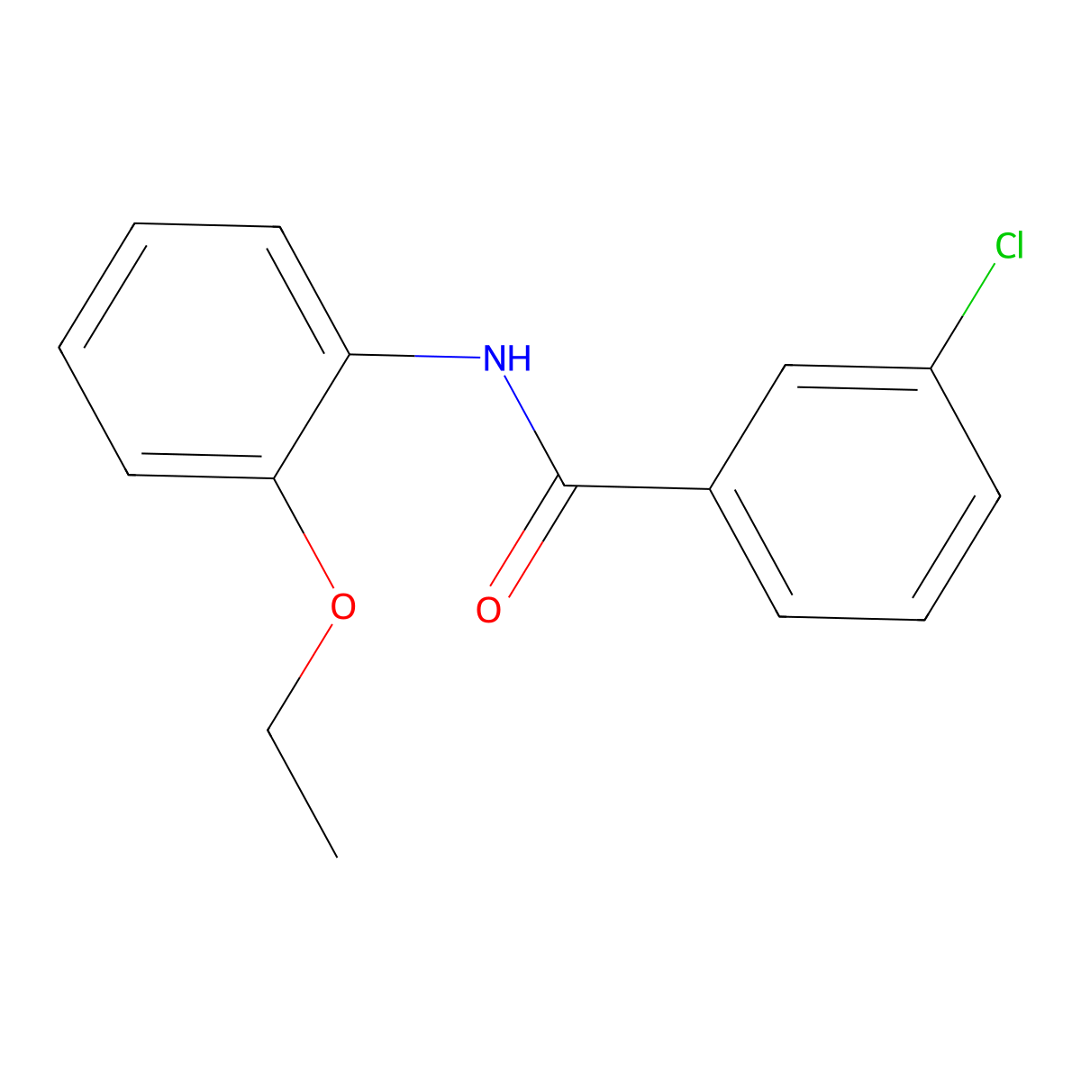 3-Chloro-N-(2-ethoxyphenyl)benzamide molecular structure, CAS 302909-50-8