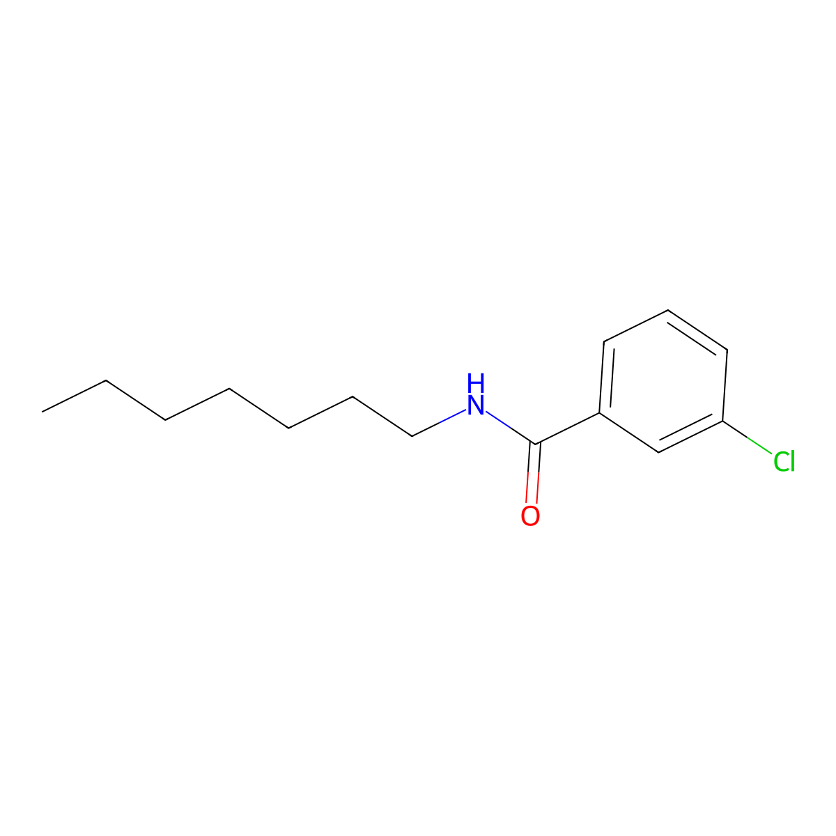 3-Chloro-N-heptylbenzamide molecular structure, CAS 302909-51-9