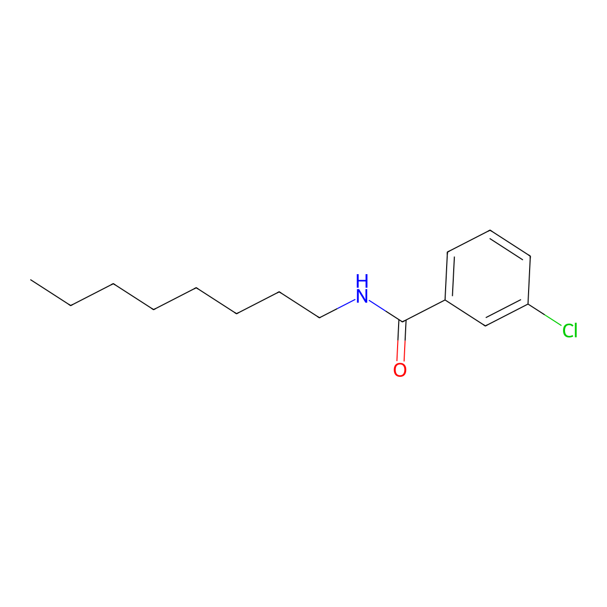 3-Chloro-N-octylbenzamide molecular structure, CAS 302909-52-0