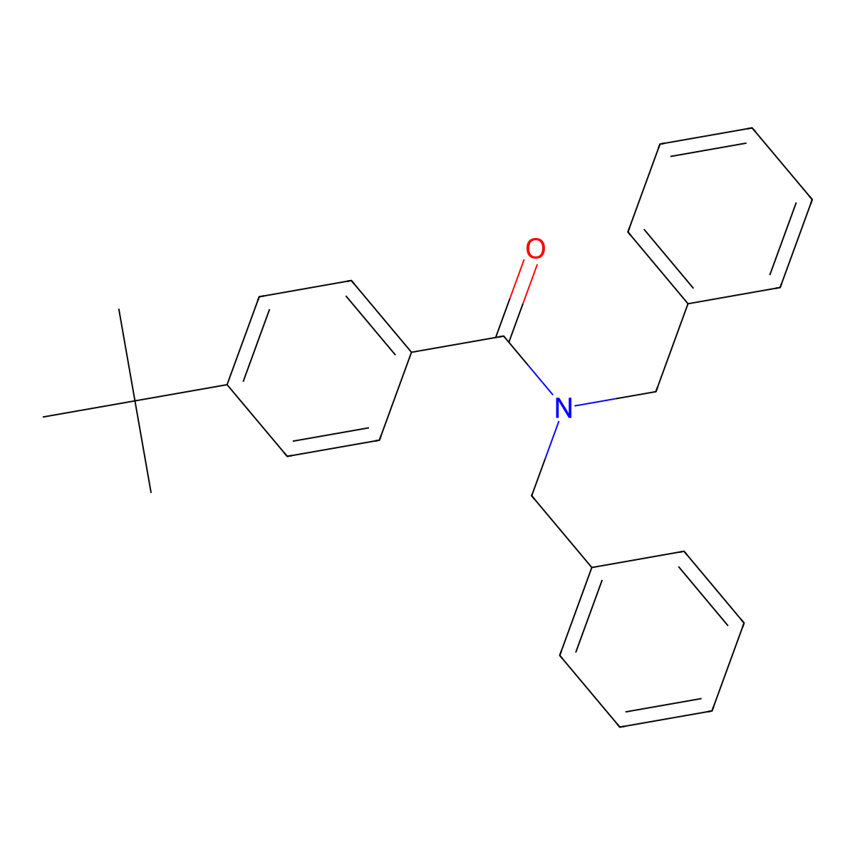 N,N-Dibenzyl-4-tert-butylbenzamide molecular structure, CAS 302909-53-1