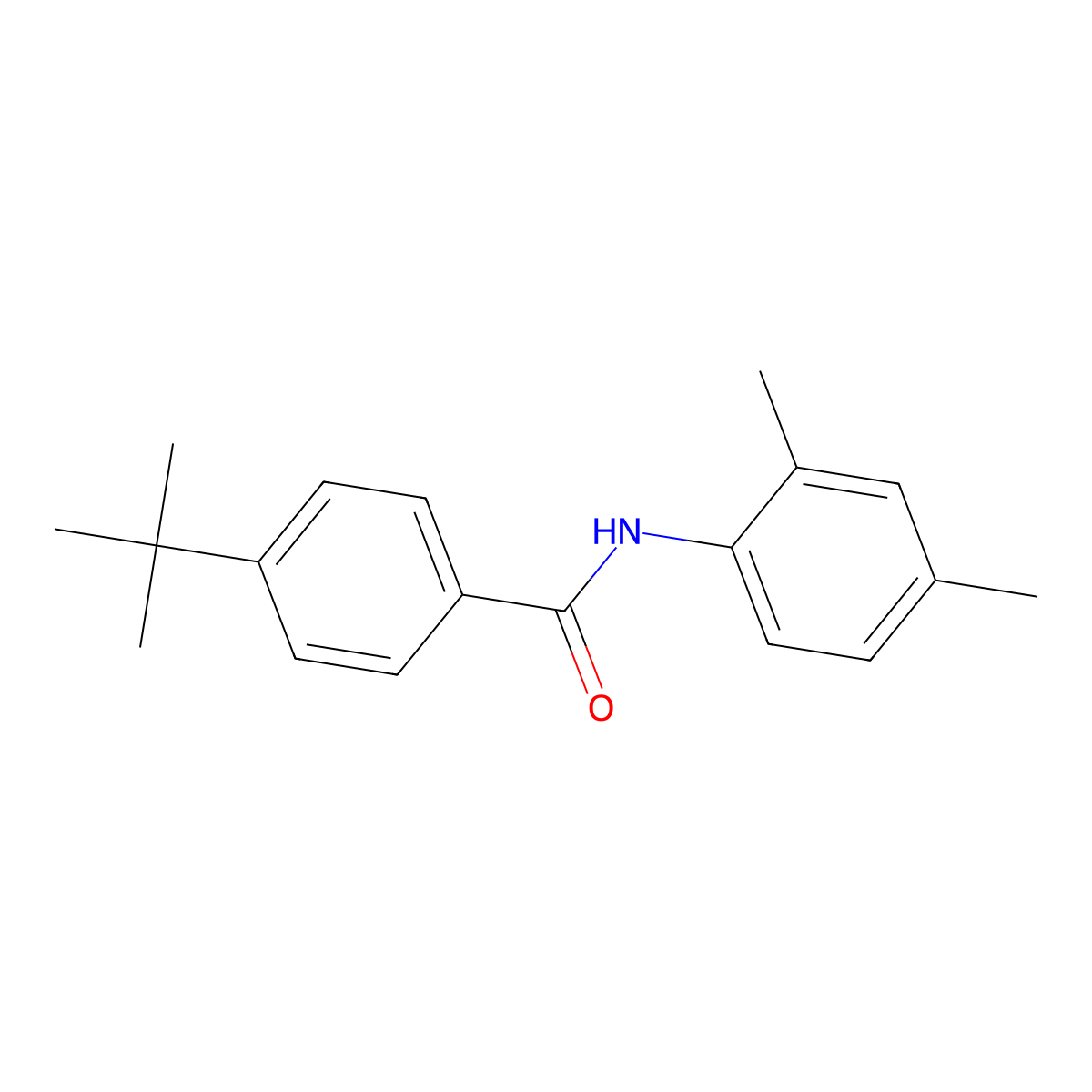 4-Tert-butyl-N-(2,4-dimethylphenyl)benzamide molecular structure, CAS 302909-54-2