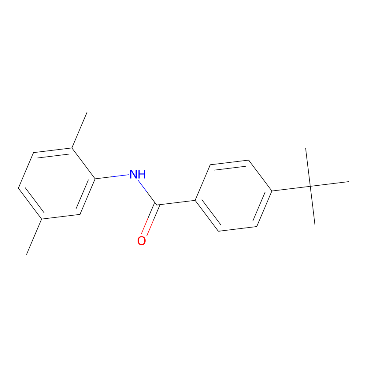 4-(1,1-Dimethylethyl)-N-(2,5-dimethylphenyl)benzamide molecular structure, CAS 302909-56-4