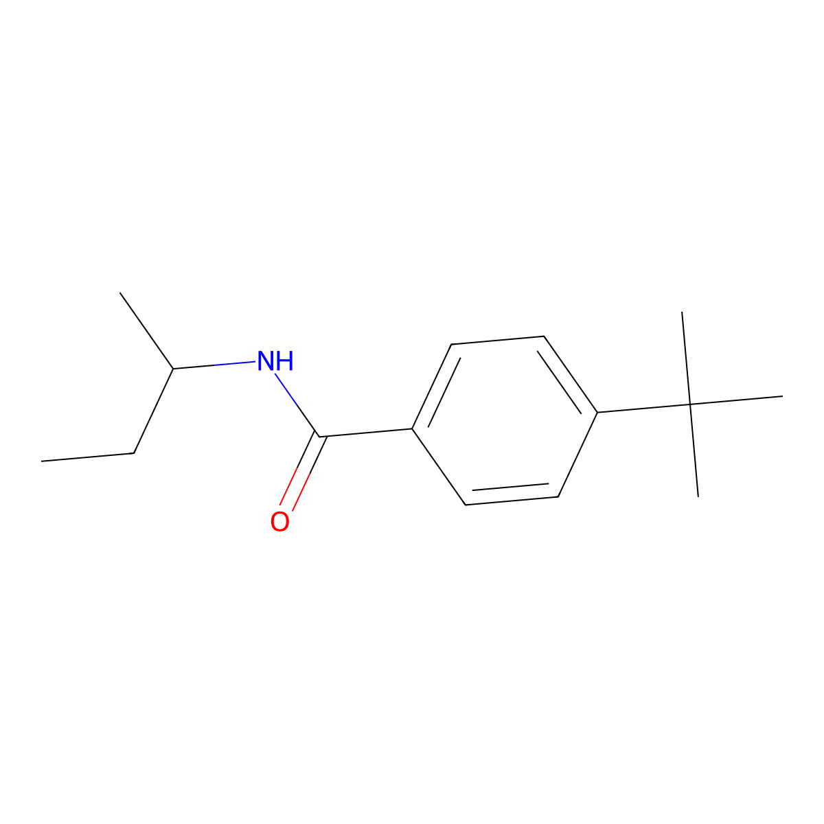 4-(1,1-Dimethylethyl)-N-(1-methylpropyl)benzamide molecular structure, CAS 302909-60-0