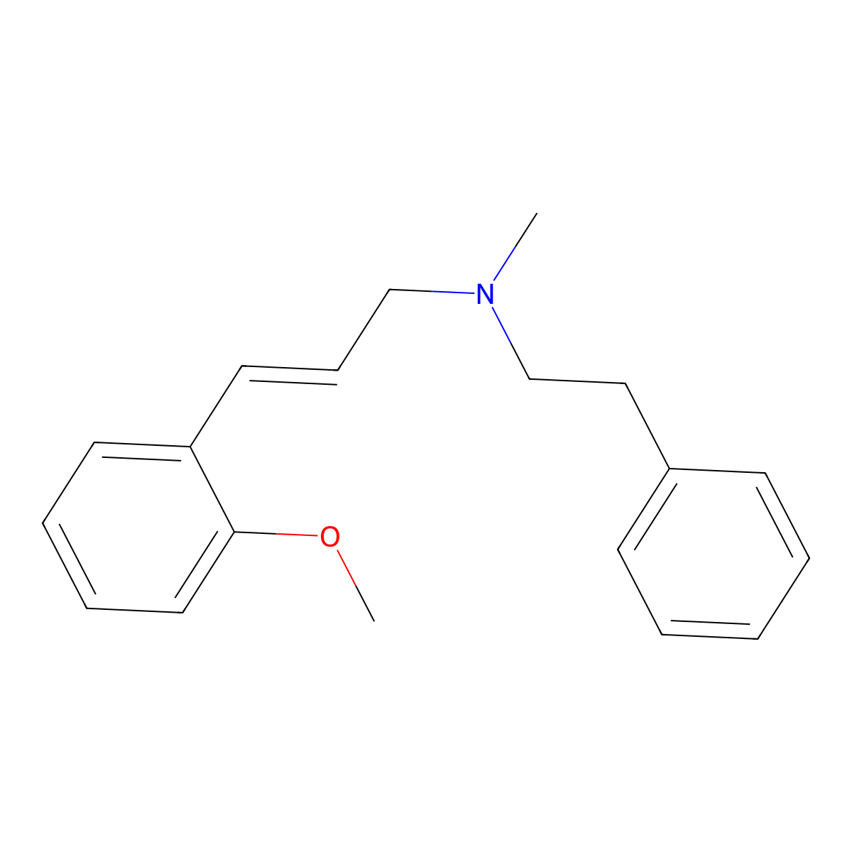 3-(2-methoxyphenyl)-N-methyl-N-(2-phenylethyl)prop-2-en-1-amine molecular structure, CAS 302910-87-8