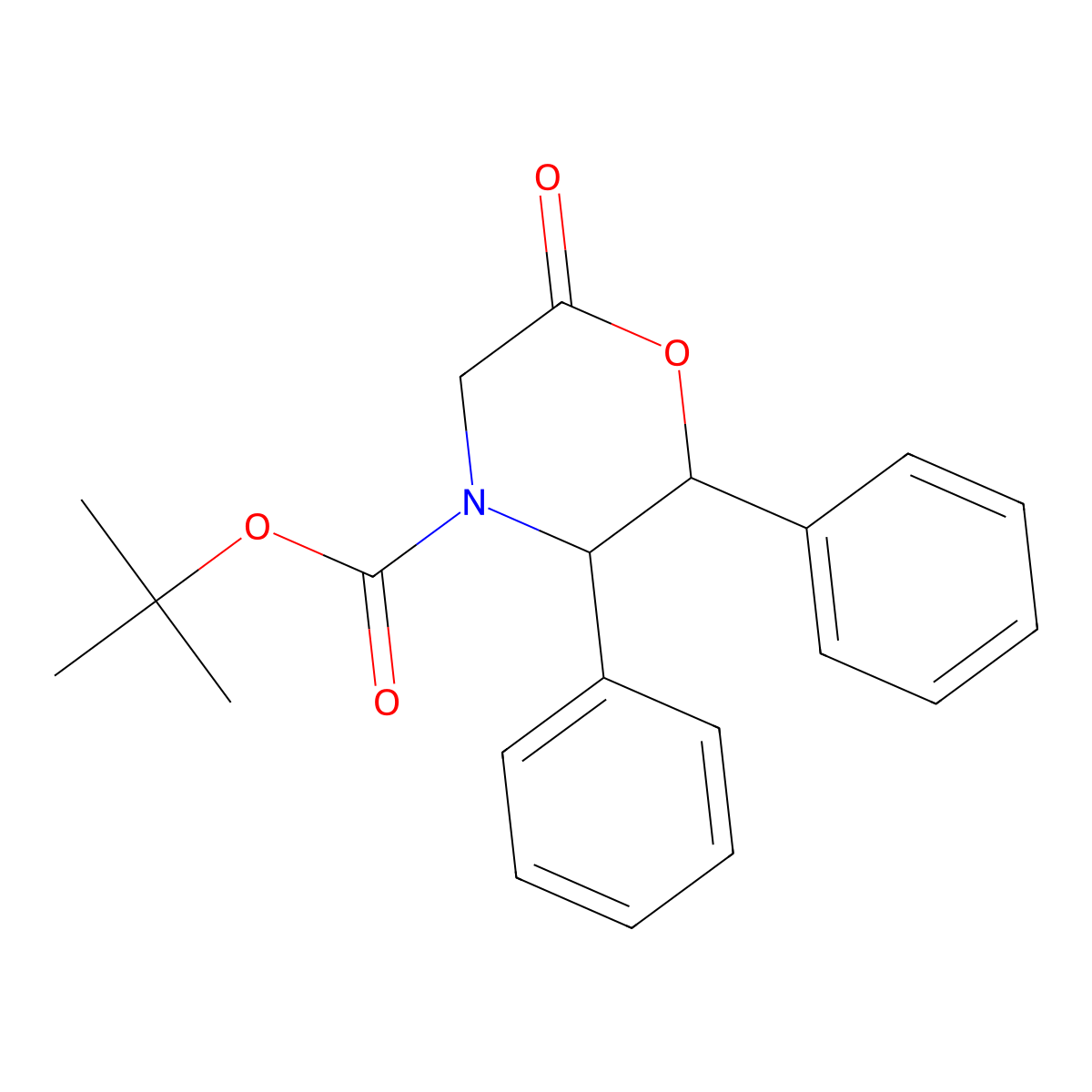 tert-Butyl 6-oxo-2,3-diphenyl-4-morpholinecarboxylate molecular structure, CAS 302911-78-0