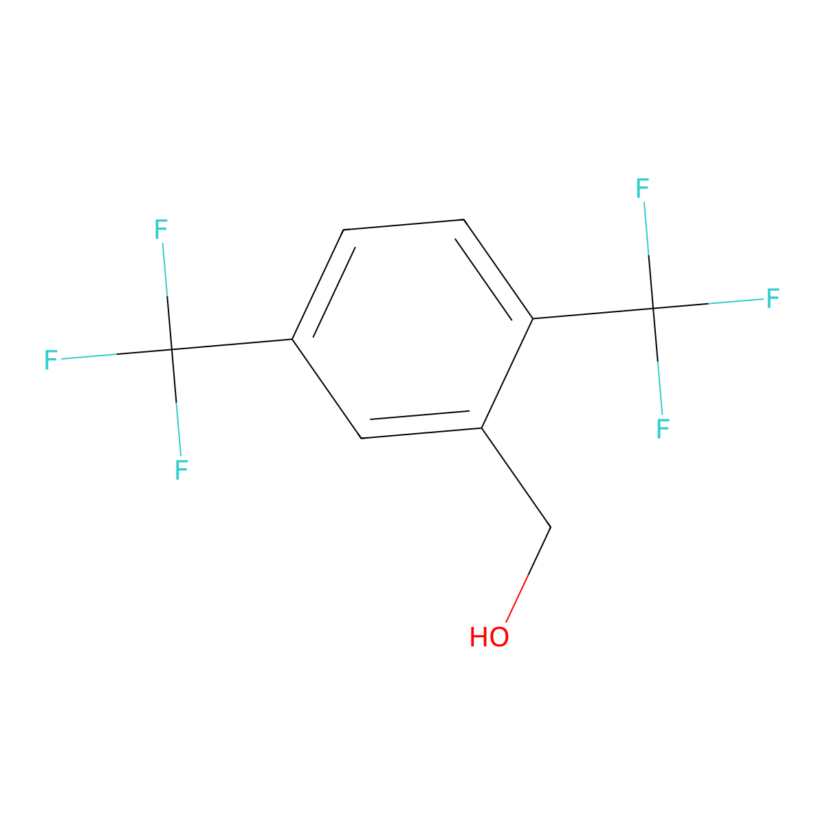 2,5-Bis(trifluoromethyl)benzyl alcohol molecular structure, CAS 302911-97-3