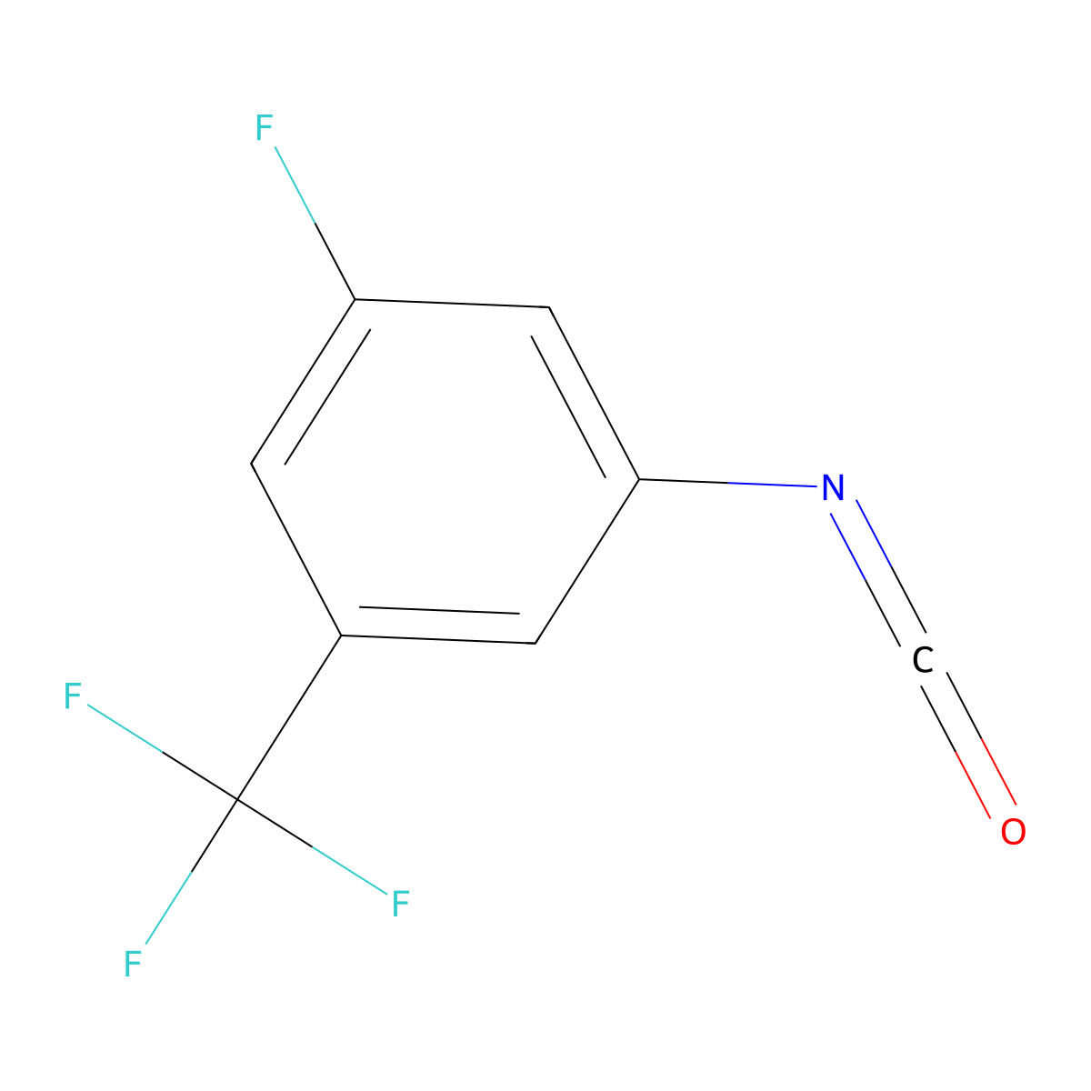 1-Fluoro-3-isocyanato-5-(trifluoromethyl)benzene molecular structure, CAS 302912-19-2