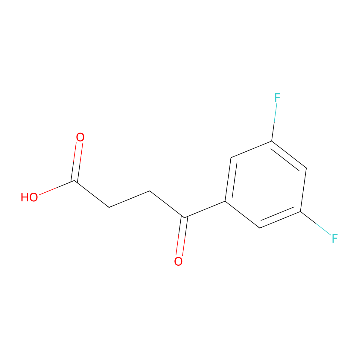 4-(3,5-Difluorophenyl)-4-oxobutyric acid molecular structure, CAS 302912-30-7