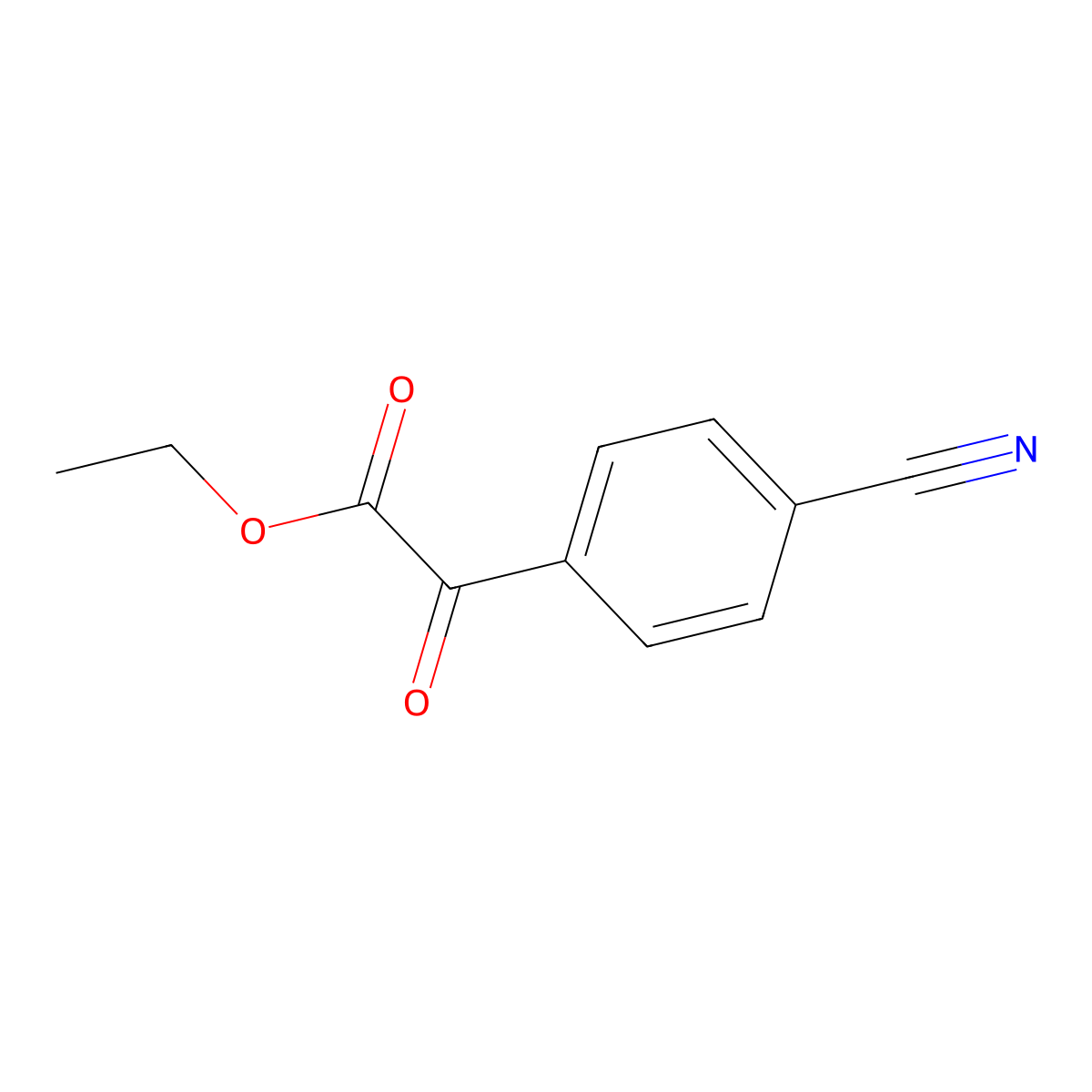 Ethyl 4-cyanobenzoylformate molecular structure, CAS 302912-31-8