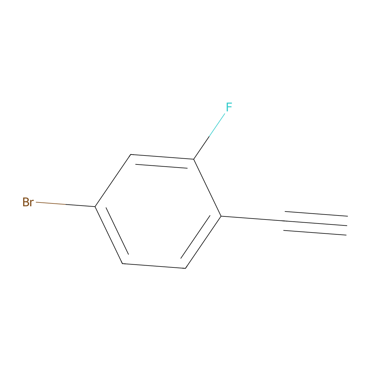 4-Bromo-1-ethynyl-2-fluorobenzene molecular structure, CAS 302912-33-0