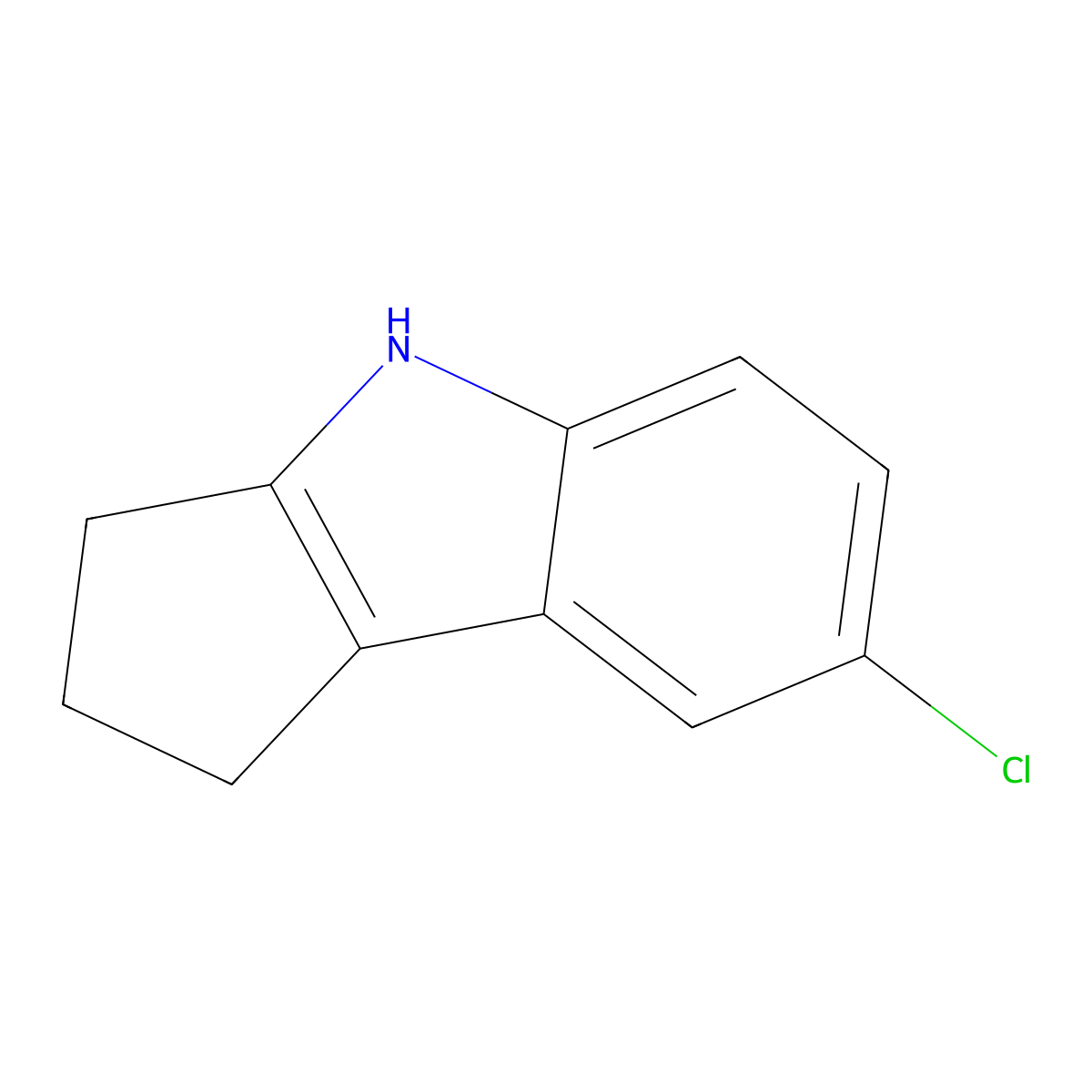 7-Chloro-1,2,3,4-tetrahydrocyclopent(b)indole molecular structure, CAS 302912-35-2