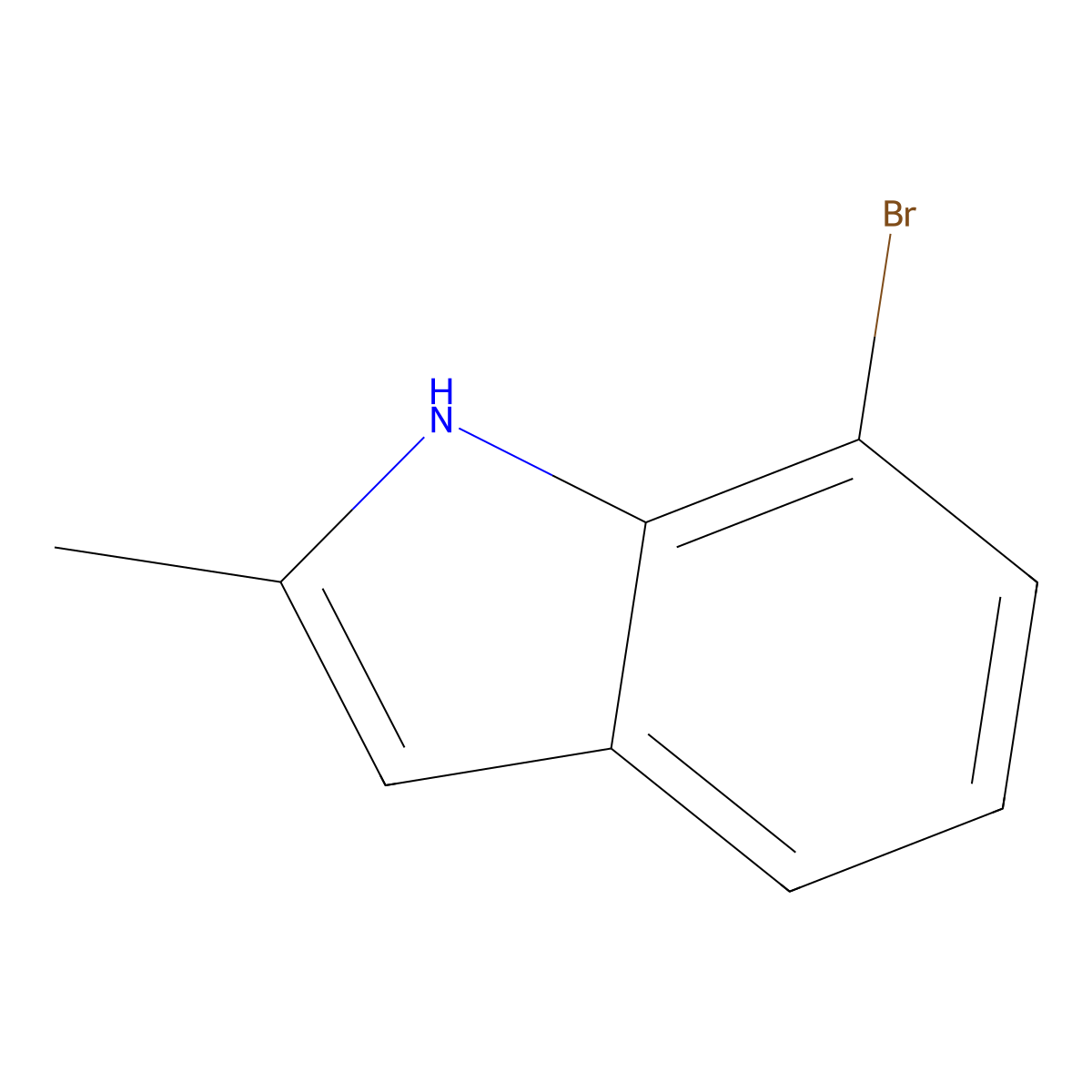 7-Bromo-2-methylindole molecular structure, CAS 302912-38-5
