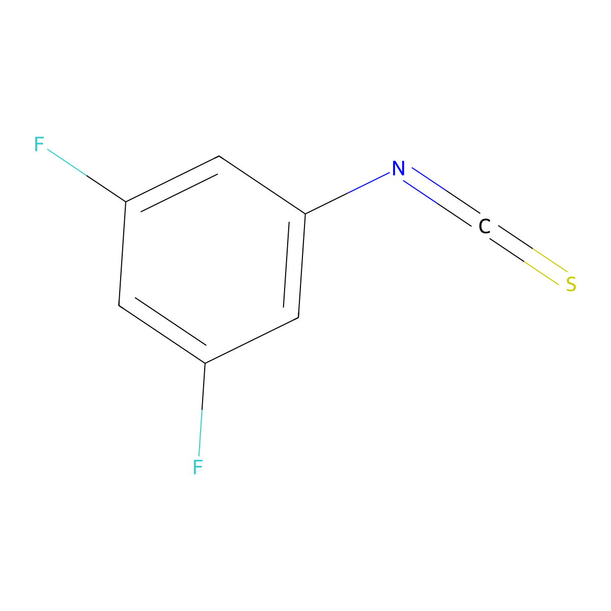 3,5-Difluorophenyl isothiocyanate molecular structure, CAS 302912-39-6