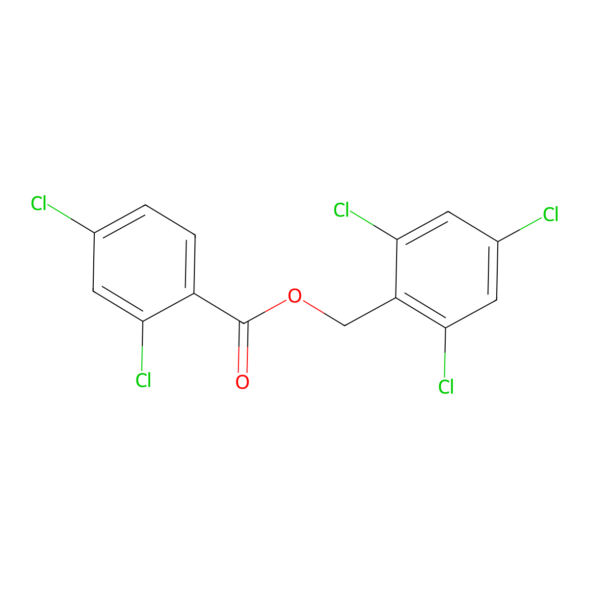 2,4,6-Trichlorobenzyl 2,4-dichlorobenzoate molecular structure, CAS 302913-98-0