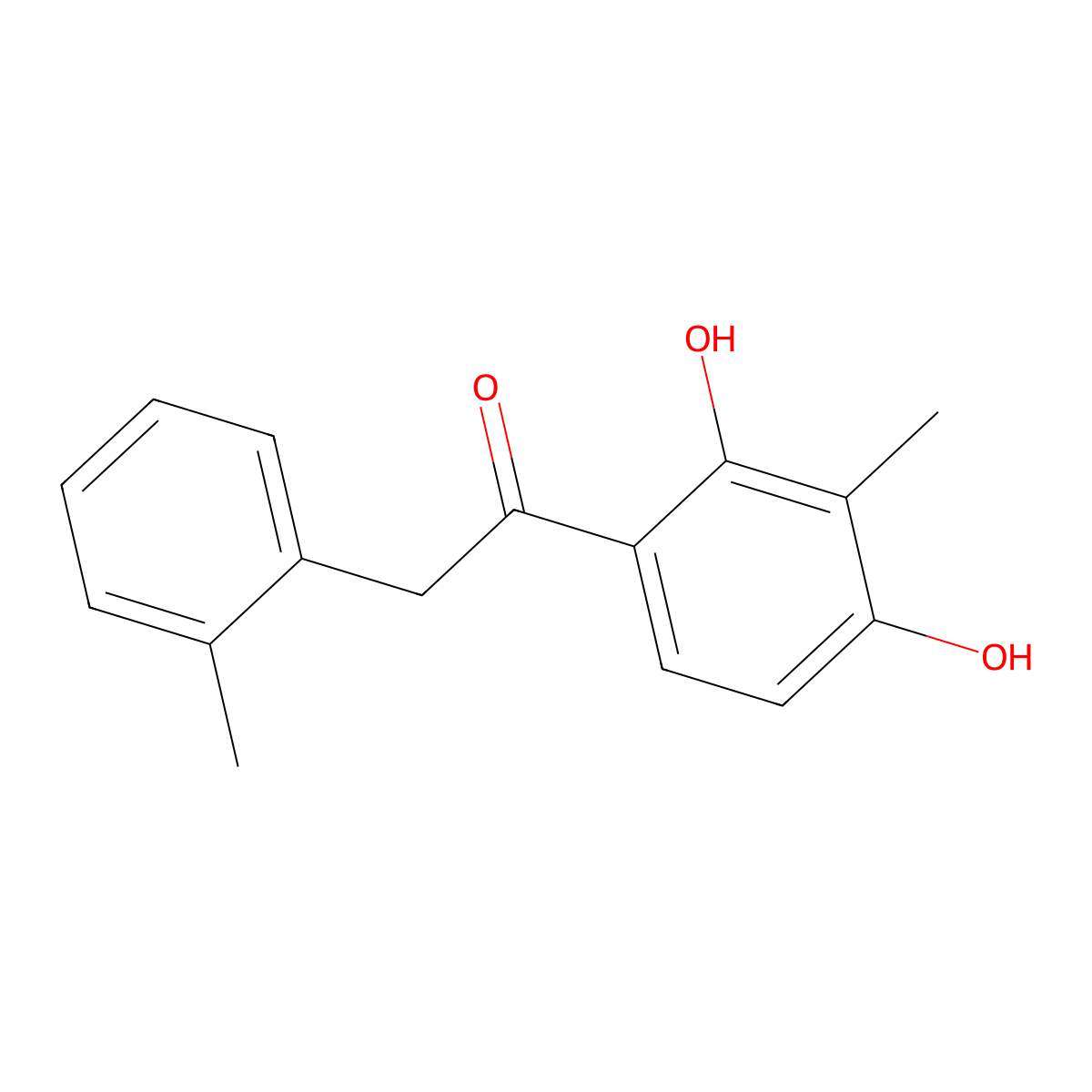 1-(2,4-Dihydroxy-3-methylphenyl)-2-(2-methylphenyl)ethanone molecular structure, CAS 302918-17-8