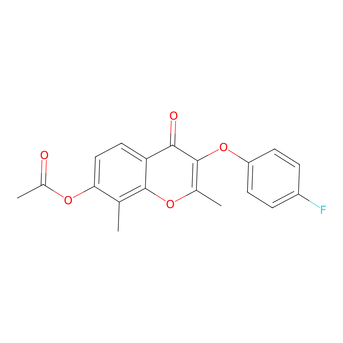 3-(4-Fluorophenoxy)-2,8-dimethyl-4-oxo-4H-chromen-7-YL acetate molecular structure, CAS 302918-19-0