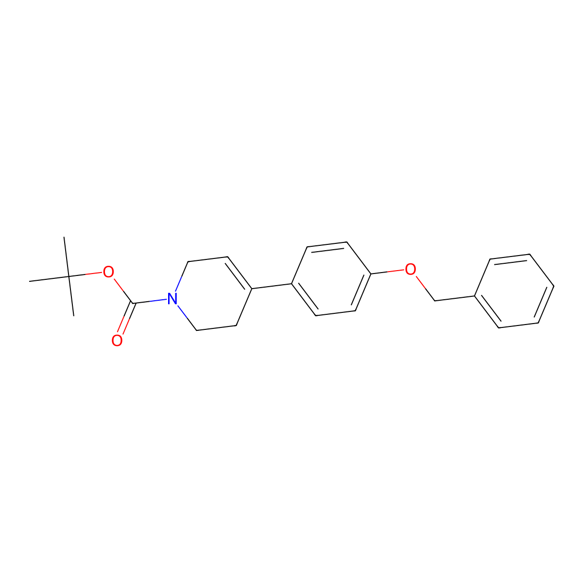 Tert-butyl 4-(4-(benzyloxy)phenyl)-3,6-dihydropyridine-1(2H)-carboxylate molecular structure, CAS 302924-64-7