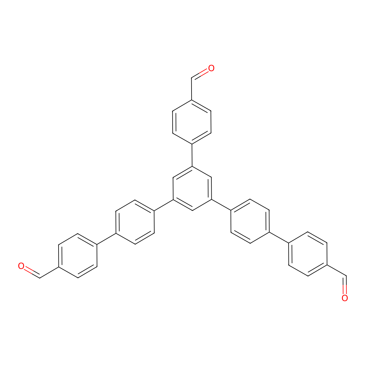 5''-(4-Formylphenyl)-[1,1':4',1'':3'',1''':4''',1''''-quinquephenyl]-4,4''''-dicarbaldehyde molecular structure, CAS 3029262-99-2