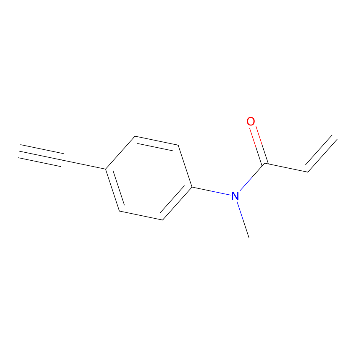 N-(4-Ethynylphenyl)-N-methylacrylamide molecular structure, CAS 3029263-19-9