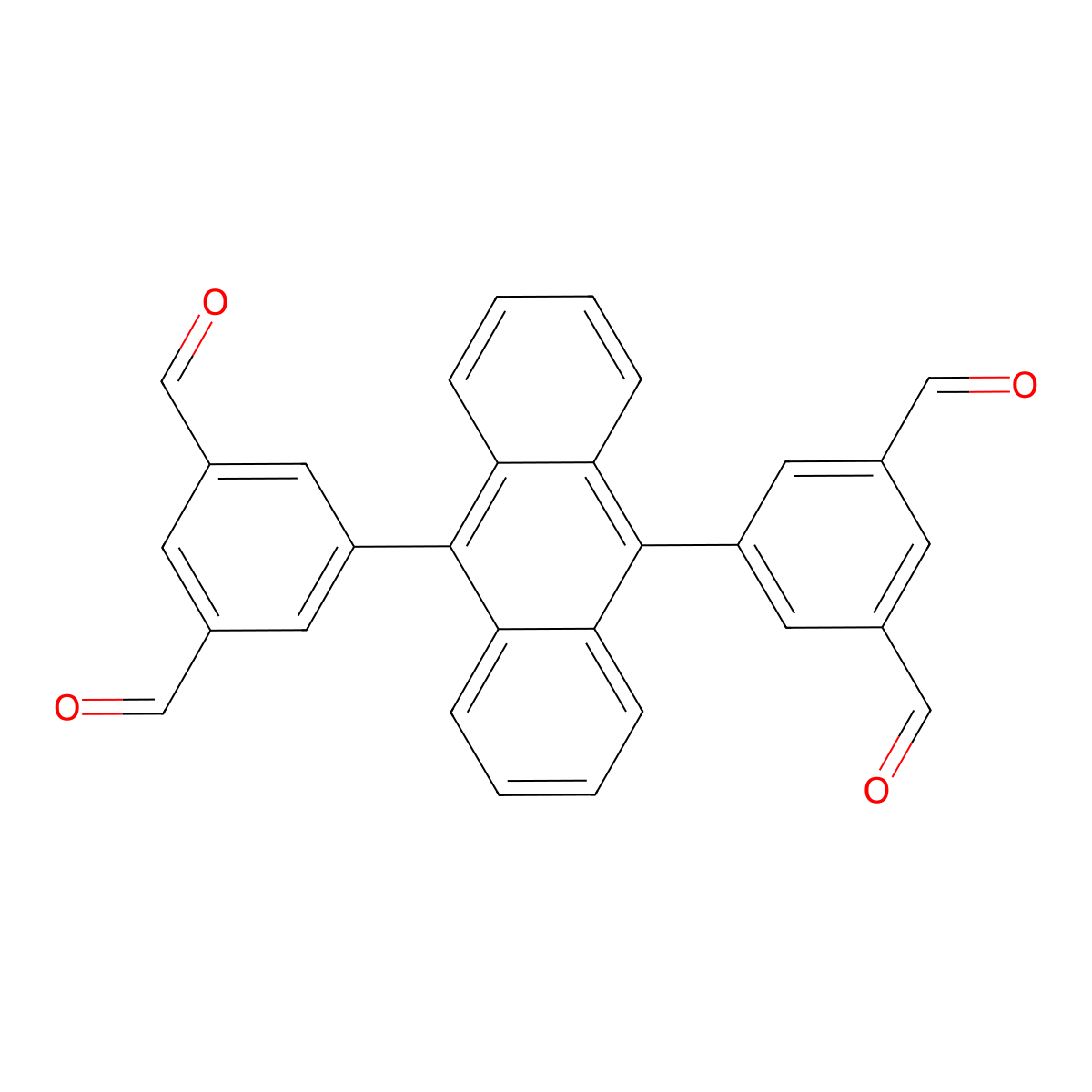 5,5'-(Anthracene-9,10-diyl)diisophthalaldehyde molecular structure, CAS 3029269-68-6