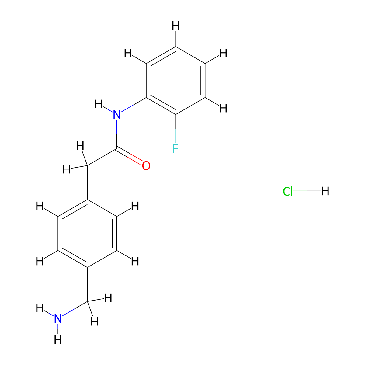 2-(4-(Aminomethyl)phenyl)-N-(2-fluorophenyl)acetamide hydrochloride molecular structure, CAS 3029269-71-1