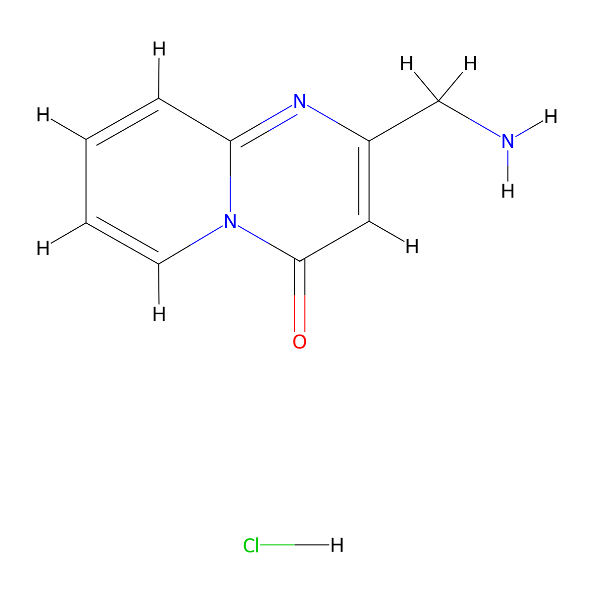 2-(Aminomethyl)-4H-pyrido[1,2-a]pyrimidin-4-one hydrochloride molecular structure, CAS 3029269-79-9