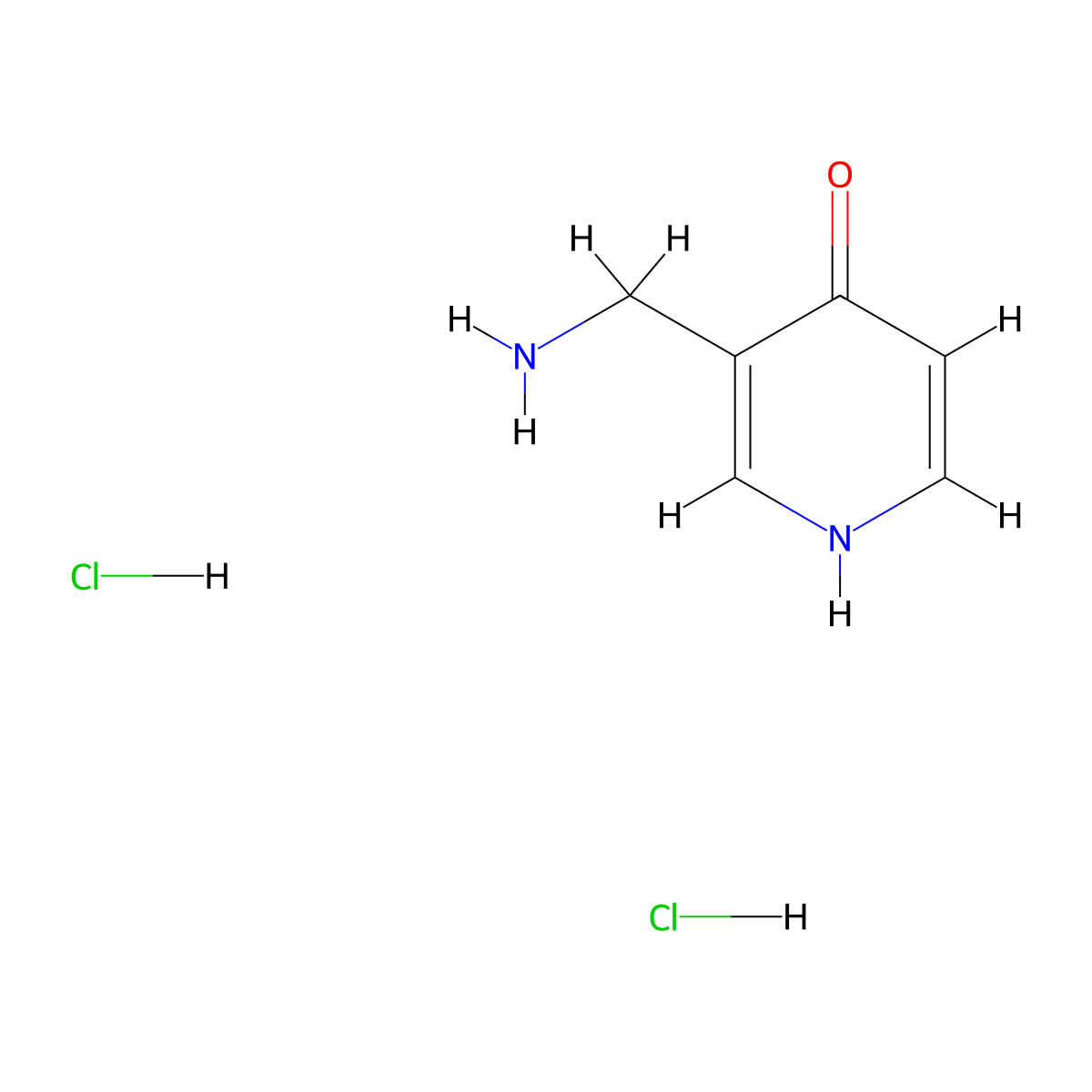 3-(Aminomethyl)pyridin-4-ol dihydrochloride molecular structure, CAS 3029269-87-9