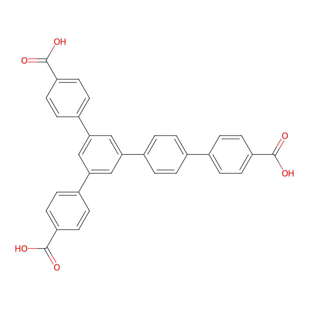 5'-(4-Carboxyphenyl)-[1,1':3',1'':4'',1'''-quaterphenyl]-4,4'''-dicarboxylic acid molecular structure, CAS 3029269-89-1