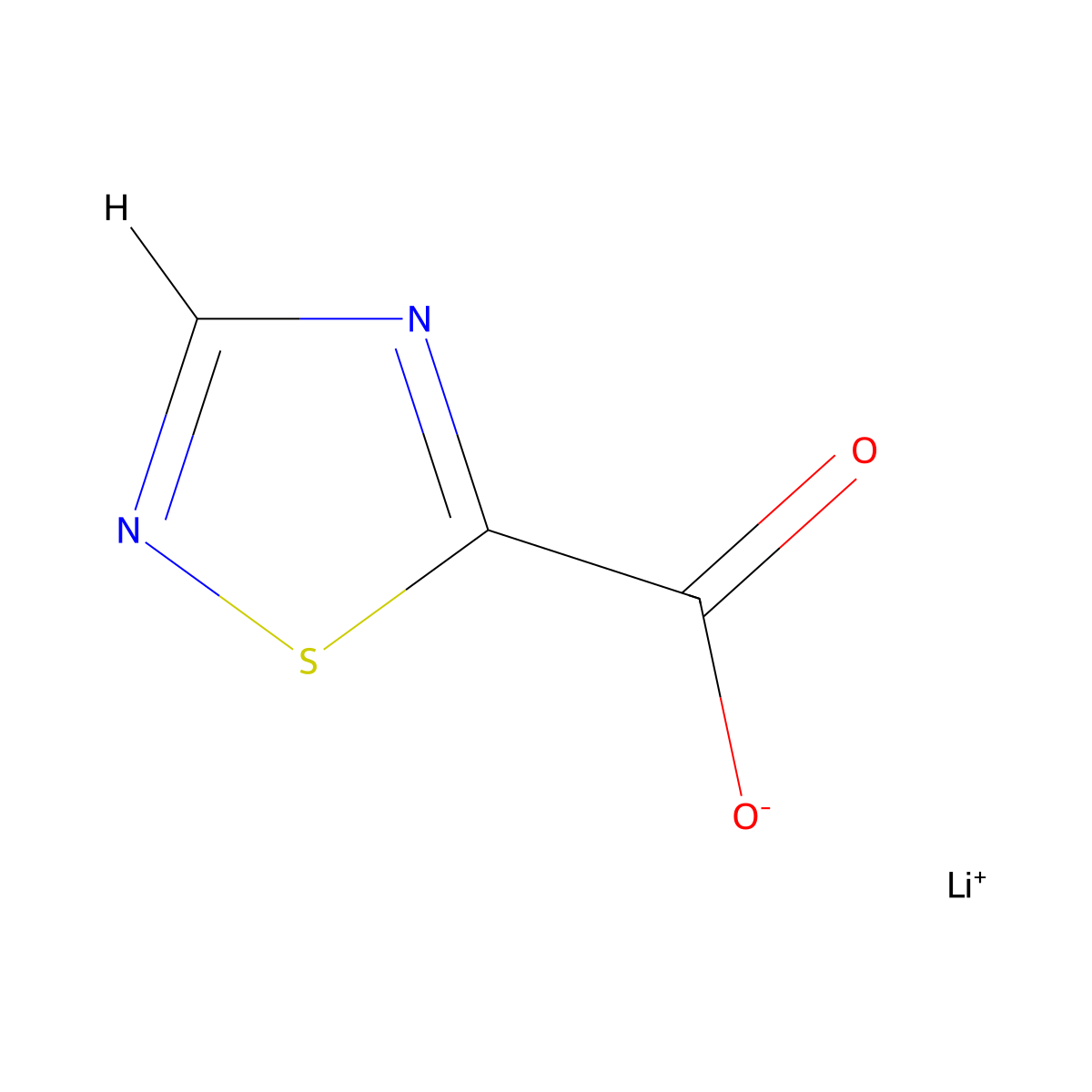 Lithium 1,2,4-thiadiazole-5-carboxylate molecular structure, CAS 3029269-93-7