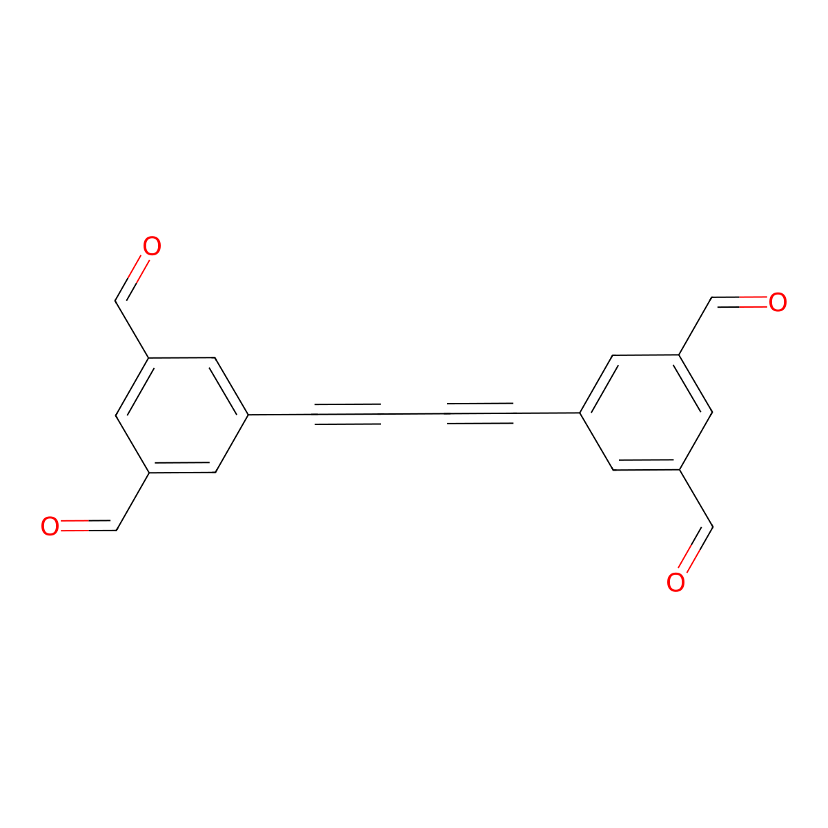 5,5'-(Buta-1,3-diyne-1,4-diyl)diisophthalaldehyde molecular structure, CAS 3029269-96-0
