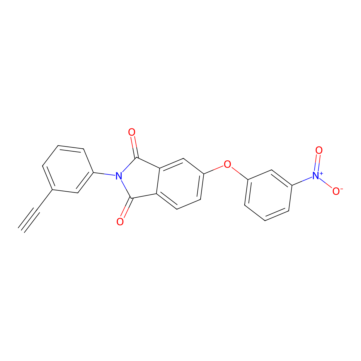 2-(3-Ethynylphenyl)-5-(3-nitrophenoxy)isoindole-1,3-dione molecular structure, CAS 302927-65-7