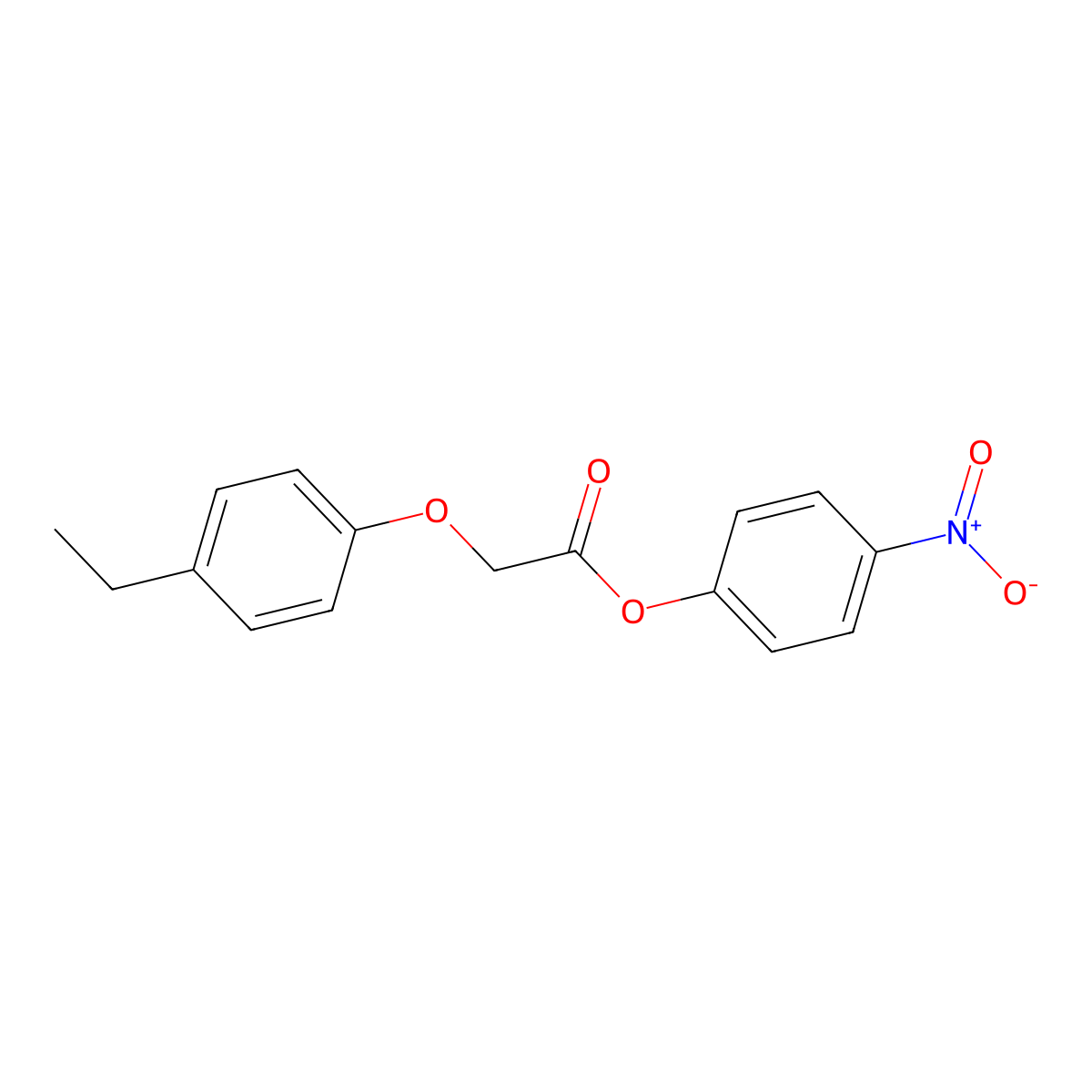 4-Nitrophenyl 2-(4-ethylphenoxy)acetate molecular structure, CAS 302927-92-0
