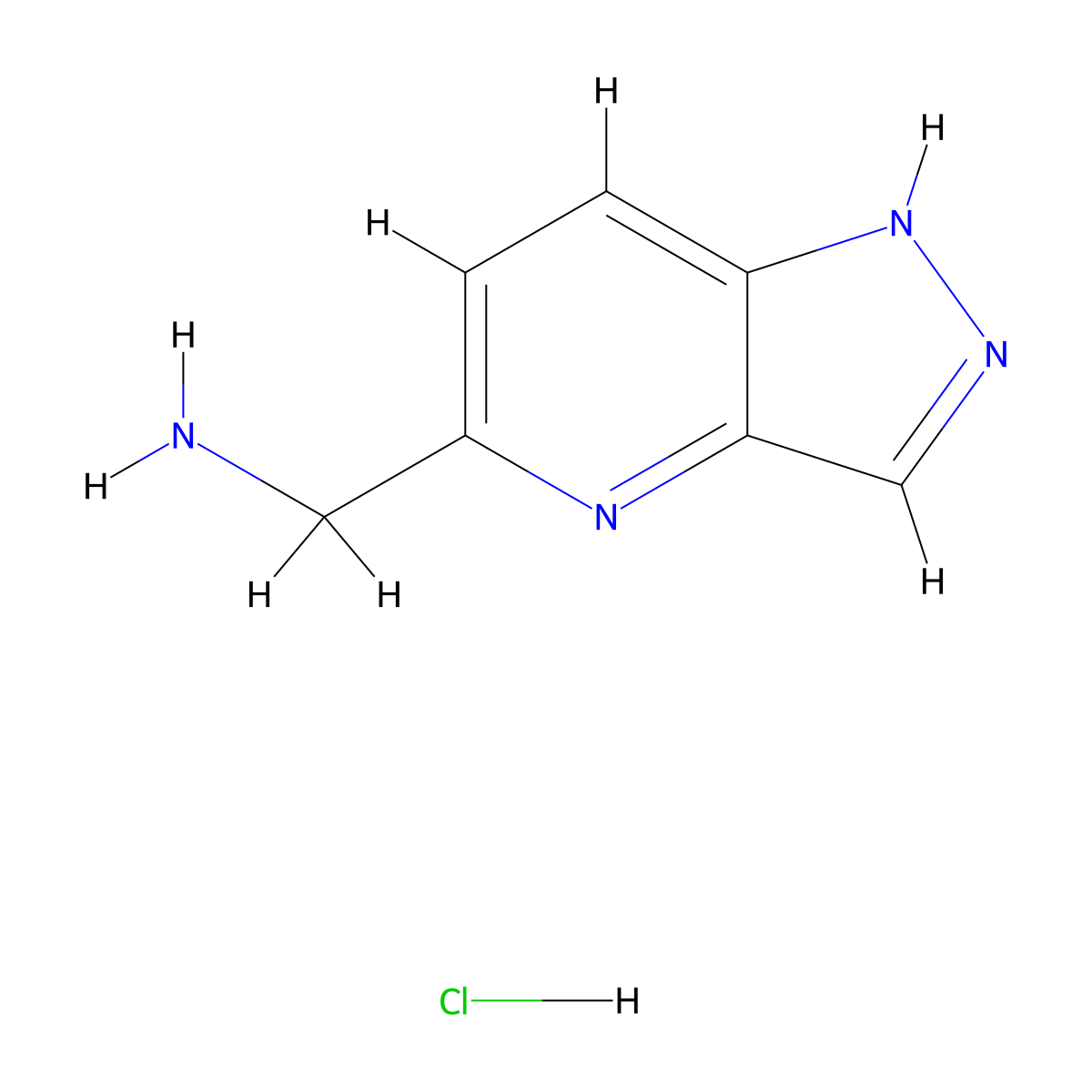 (1H-Pyrazolo[4,3-b]pyridin-5-yl)methanamine hydrochloride molecular structure, CAS 3029270-05-8