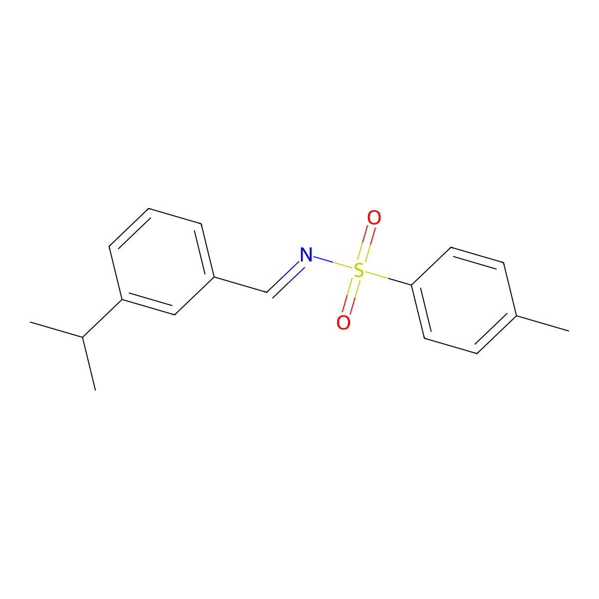 4-methyl-N-[(3-propan-2-ylphenyl)methylidene]benzenesulfonamide molecular structure, CAS 3029270-14-9