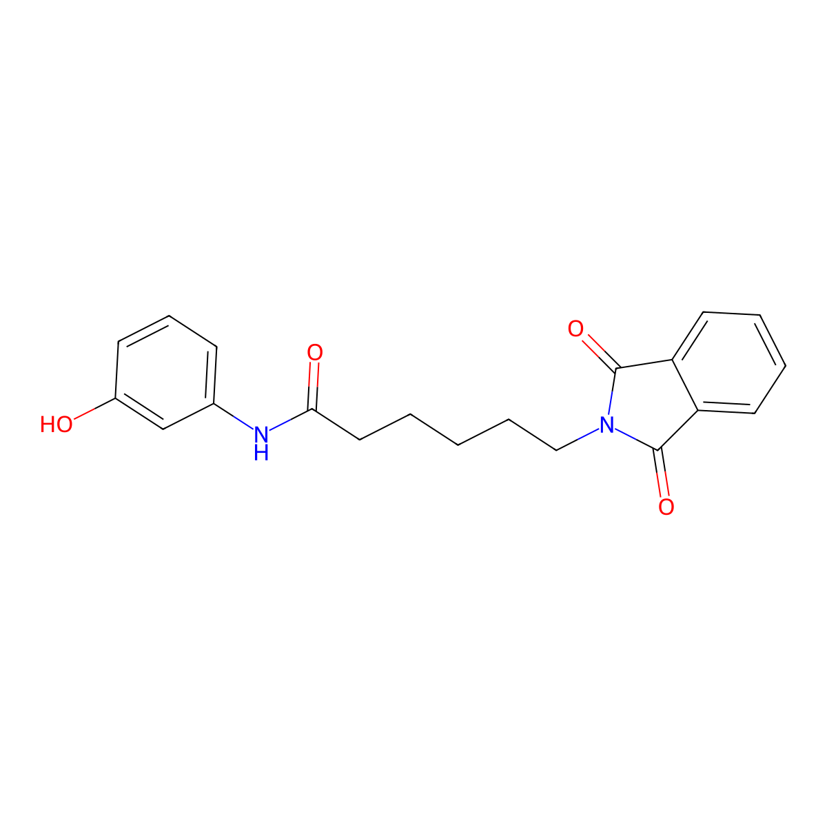 6-(1,3-dioxoisoindol-2-yl)-N-(3-hydroxyphenyl)hexanamide molecular structure, CAS 302929-26-6