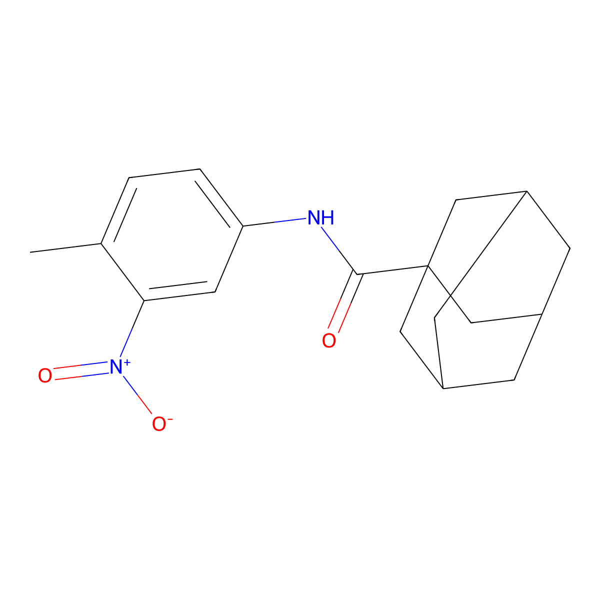 N-(4-methyl-3-nitrophenyl)adamantane-1-carboxamide molecular structure, CAS 302929-34-6