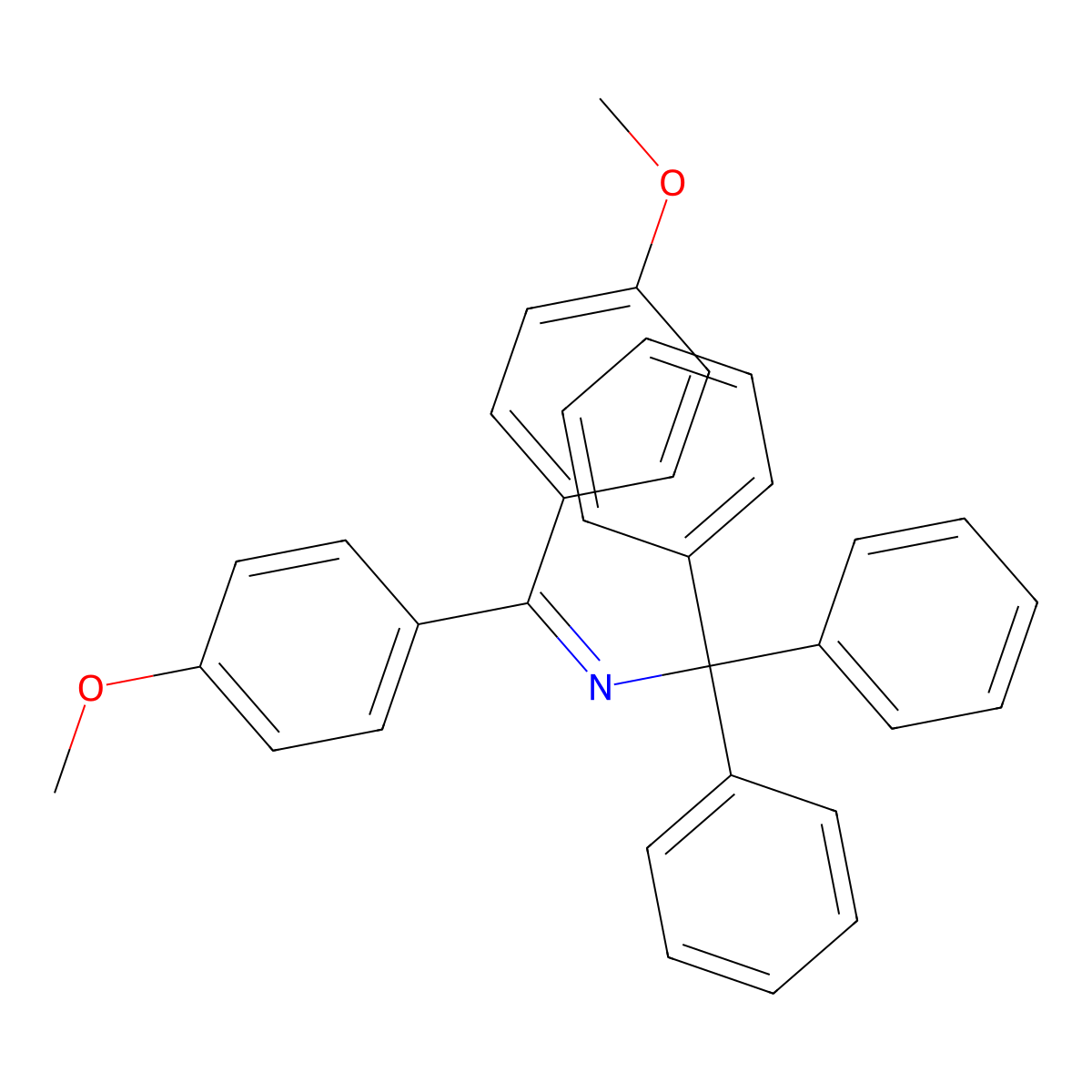 N-[bis(4-methoxyphenyl)methylidene]-1,1,1-triphenylmethanamine molecular structure, CAS 302931-46-0