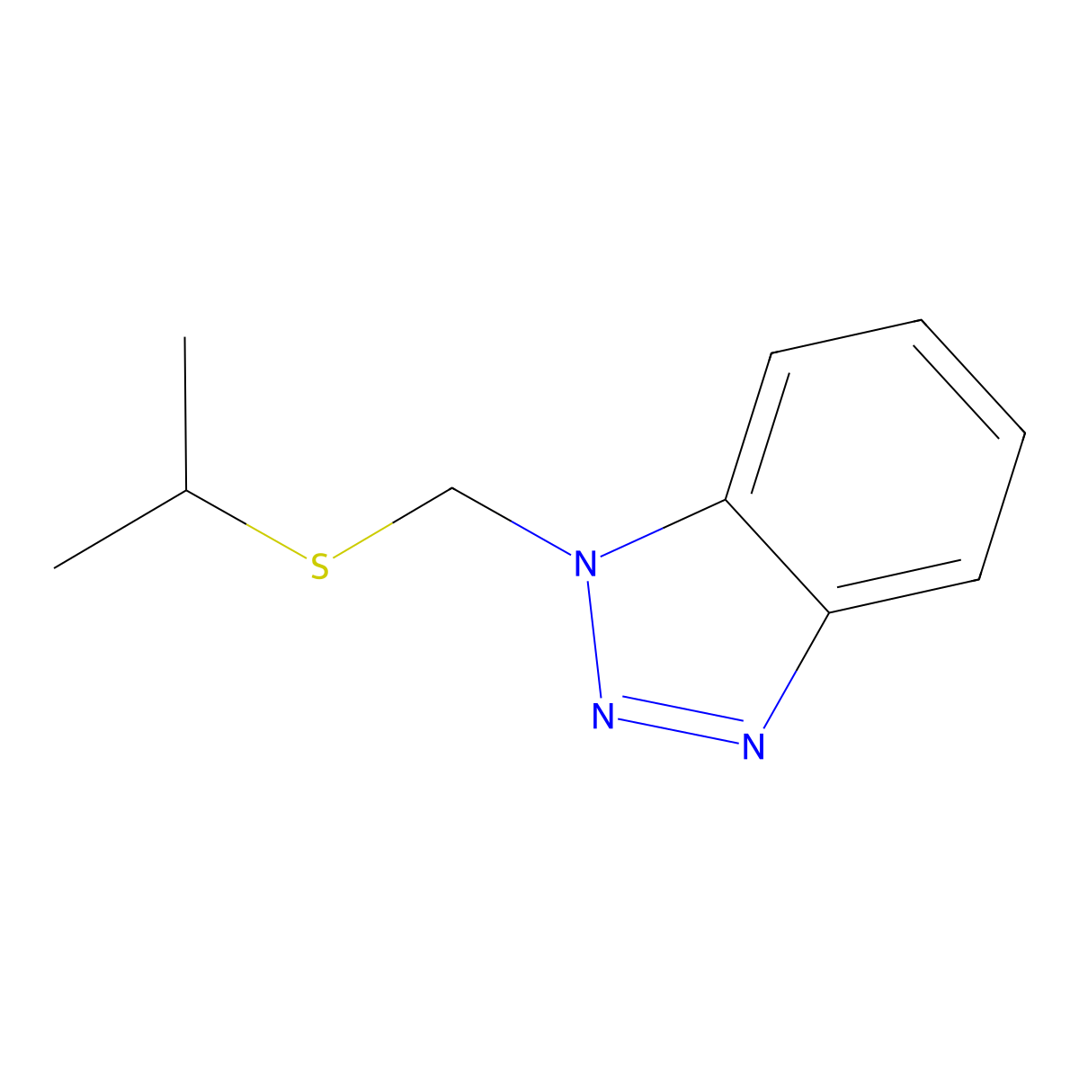1-[(Propan-2-ylsulfanyl)methyl]-1H-1,2,3-benzotriazole molecular structure, CAS 302931-68-6