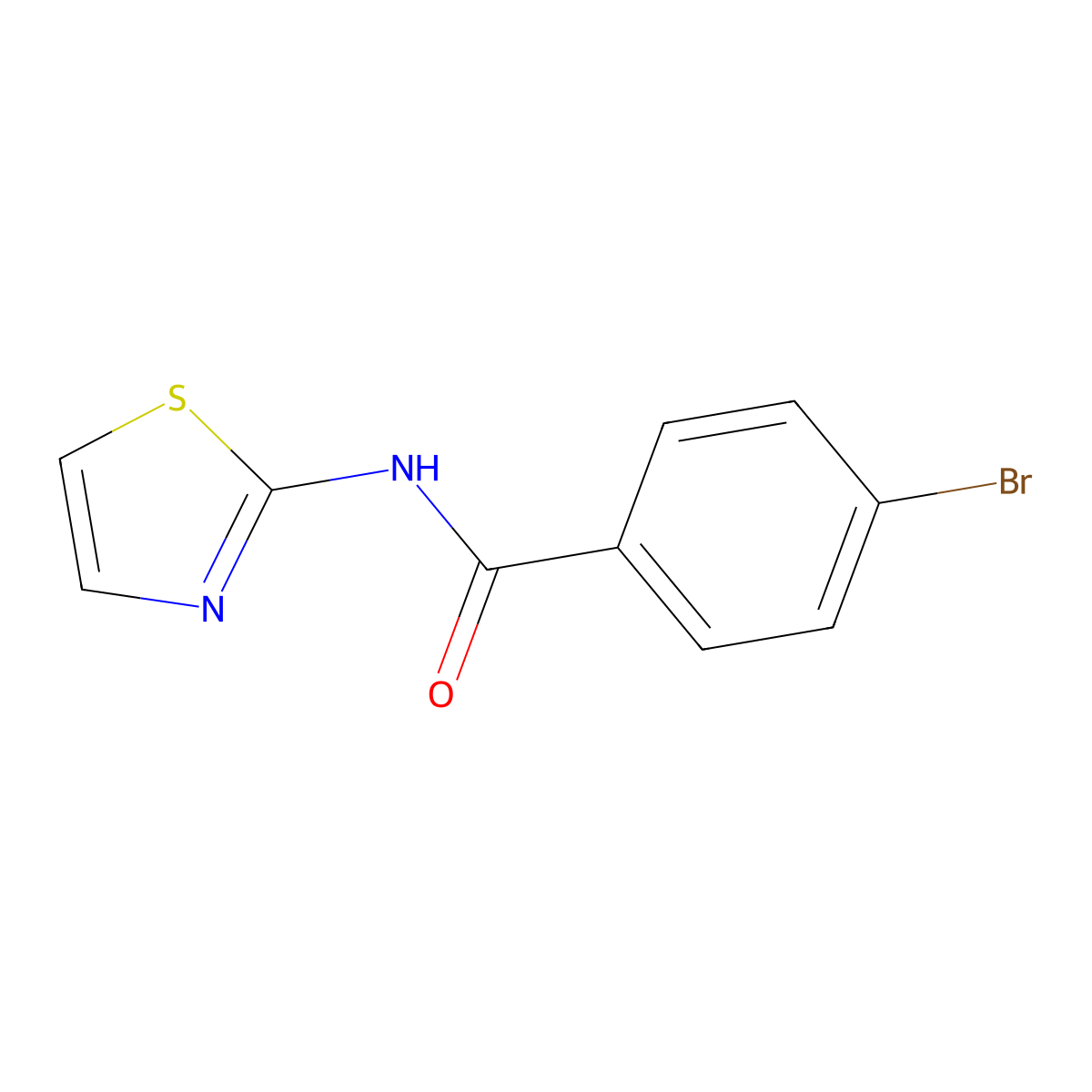 4-Bromo-N-(1,3-thiazol-2-yl)benzamide molecular structure, CAS 302931-79-9