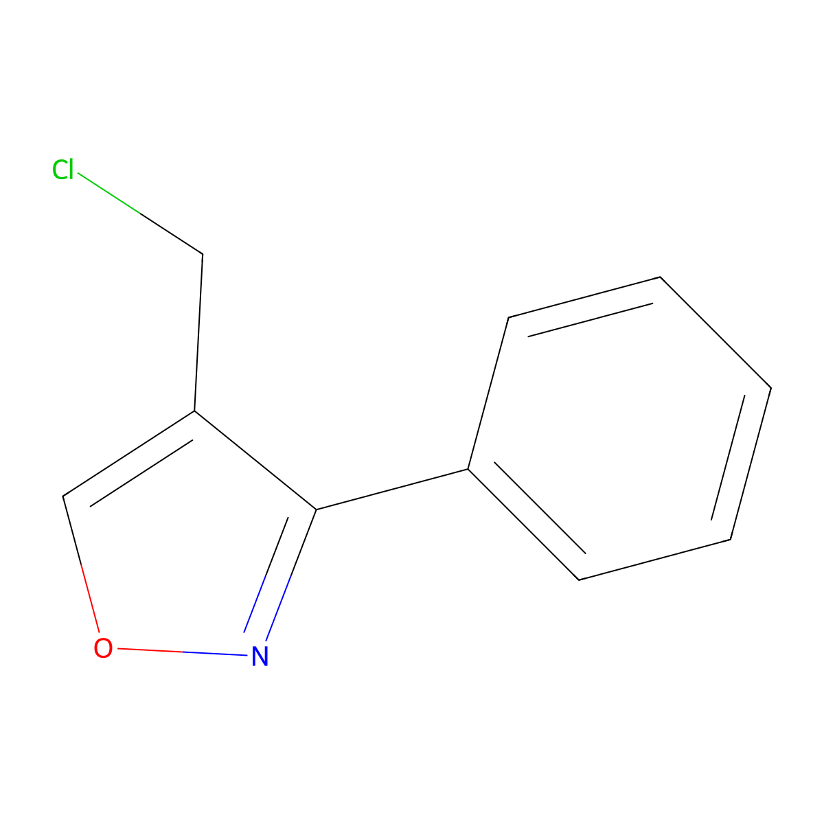 4-(Chloromethyl)-3-phenyl-1,2-oxazole molecular structure, CAS 3029337-79-6