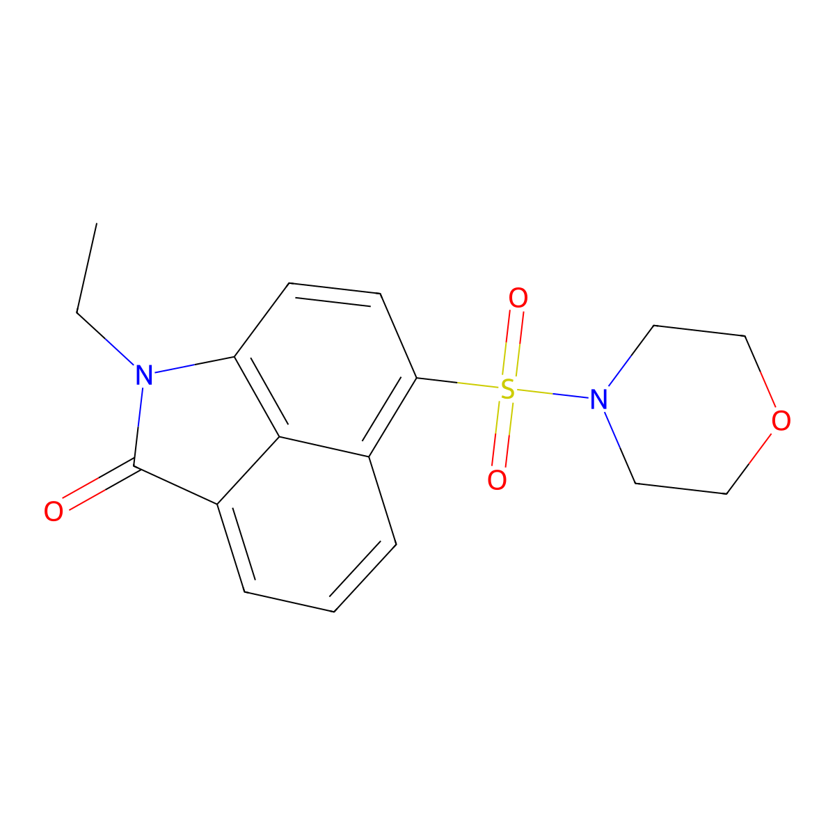 1-ethyl-6-(4-morpholinylsulfonyl)benzo[cd]indol-2(1H)-one molecular structure, CAS 302935-28-0