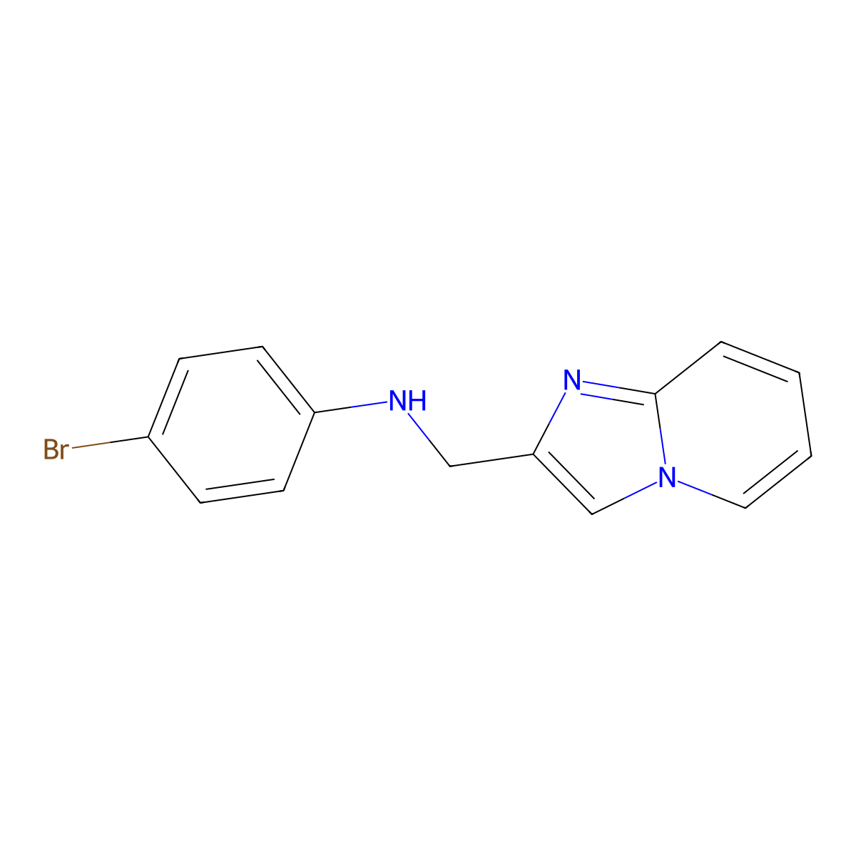 4-bromo-N-(imidazo[1,2-a]pyridin-2-ylmethyl)aniline molecular structure, CAS 302935-35-9