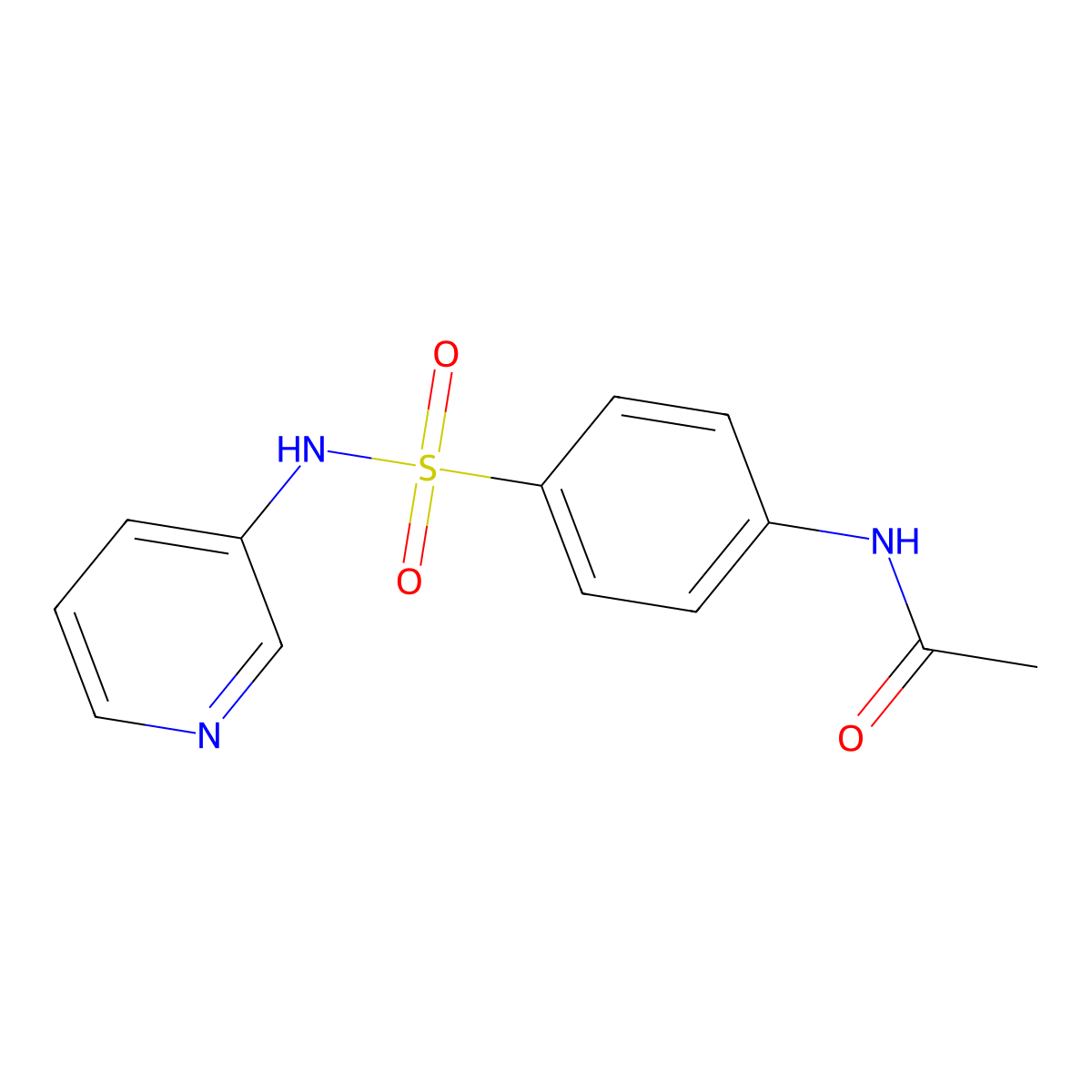 N-[4-(pyridin-3-ylsulfamoyl)phenyl]acetamide molecular structure, CAS 302935-41-7
