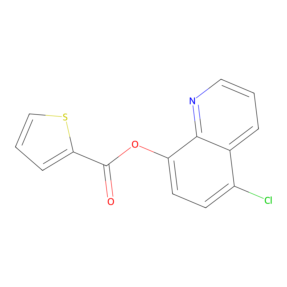5-Chloroquinolin-8-yl thiophene-2-carboxylate molecular structure, CAS 302935-42-8