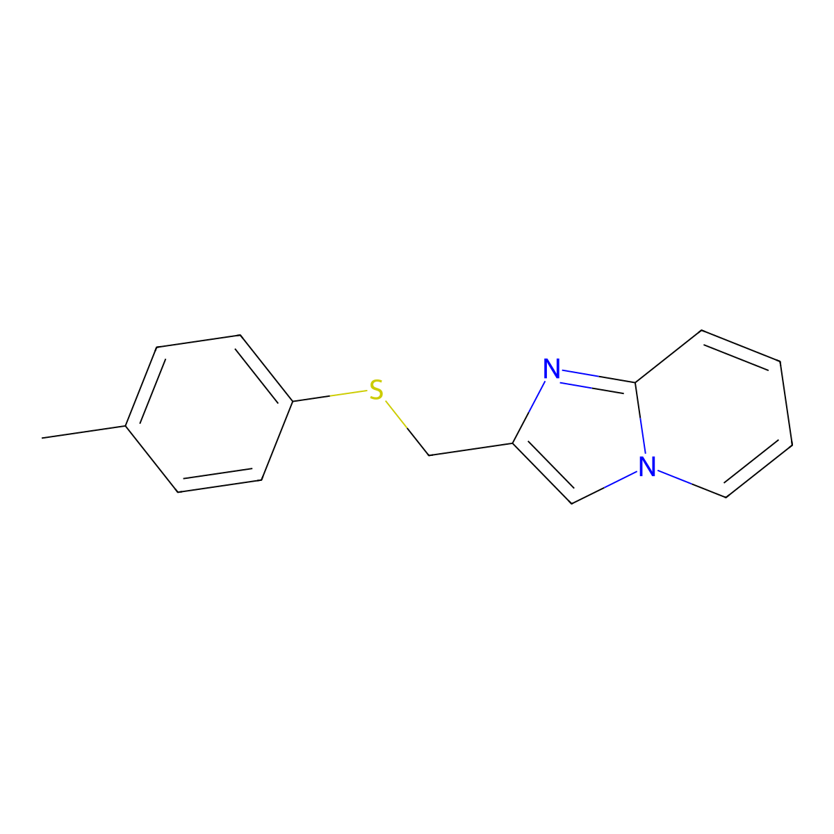 2-p-Tolylsulfanylmethyl-imidazo[1,2-a]pyridine molecular structure, CAS 302935-70-2