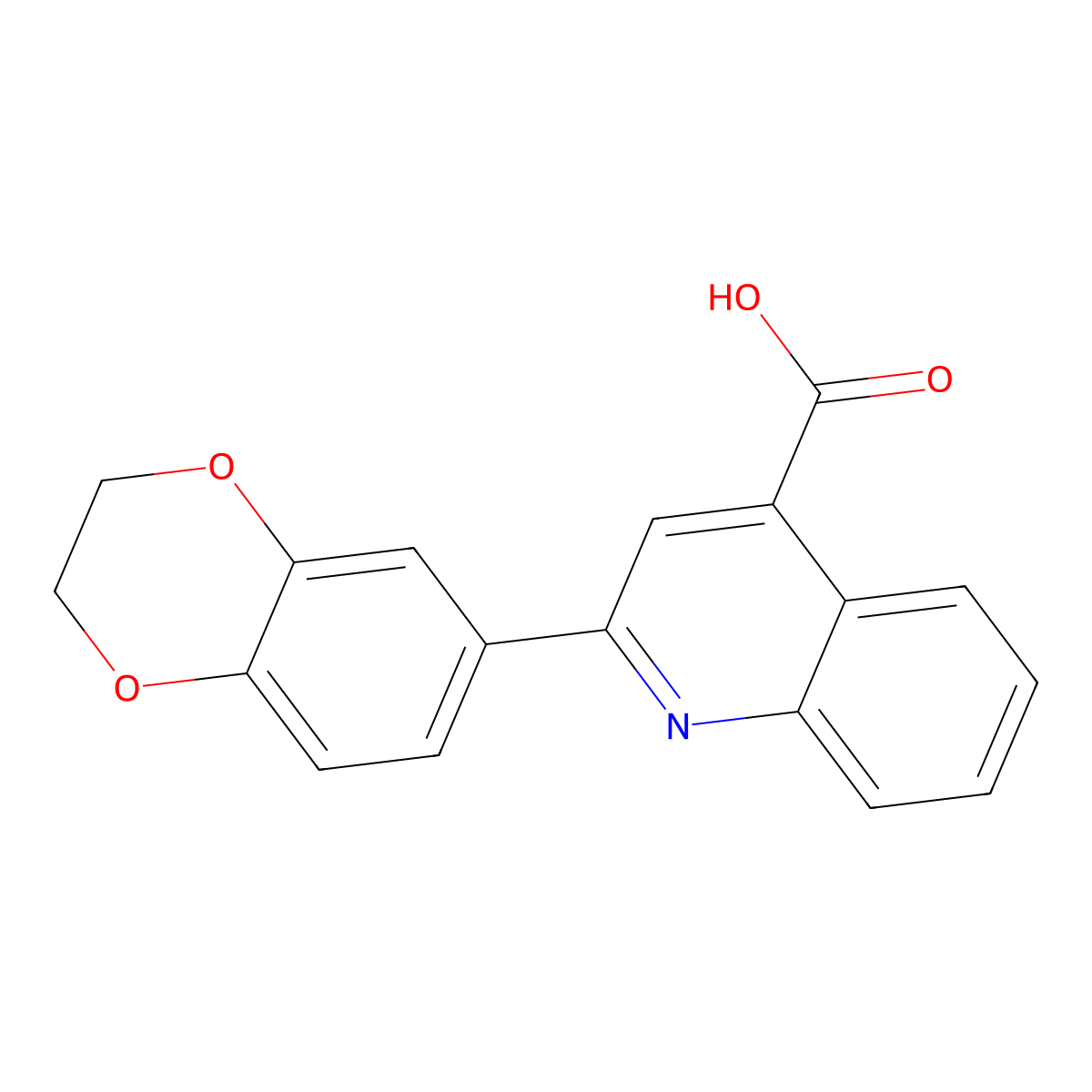 2-(2,3-Dihydro-1,4-benzodioxin-6-yl)quinoline-4-carboxylic acid molecular structure, CAS 302936-17-0