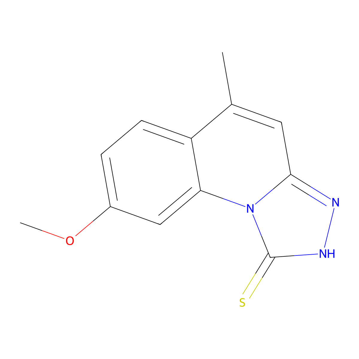 8-Methoxy-5-methyl-[1,2,4]triazolo[4,3-a]quinoline-1-thiol molecular structure, CAS 302936-27-2