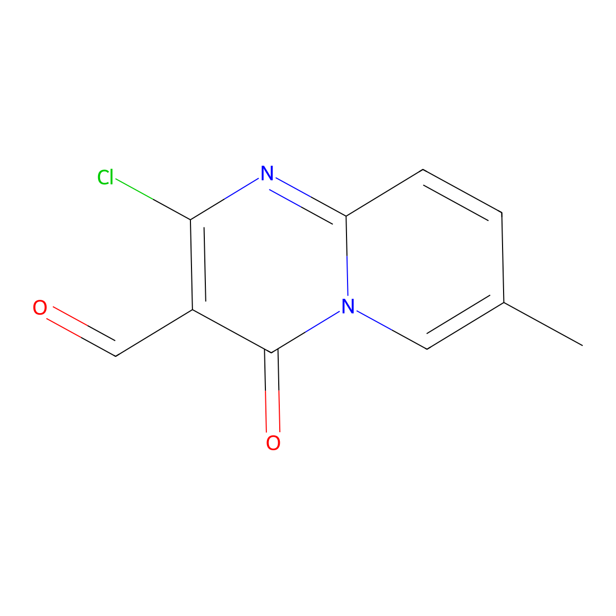2-chloro-7-methyl-4-oxo-4H-pyrido[1,2-a]pyrimidine-3-carbaldehyde molecular structure, CAS 302936-53-4