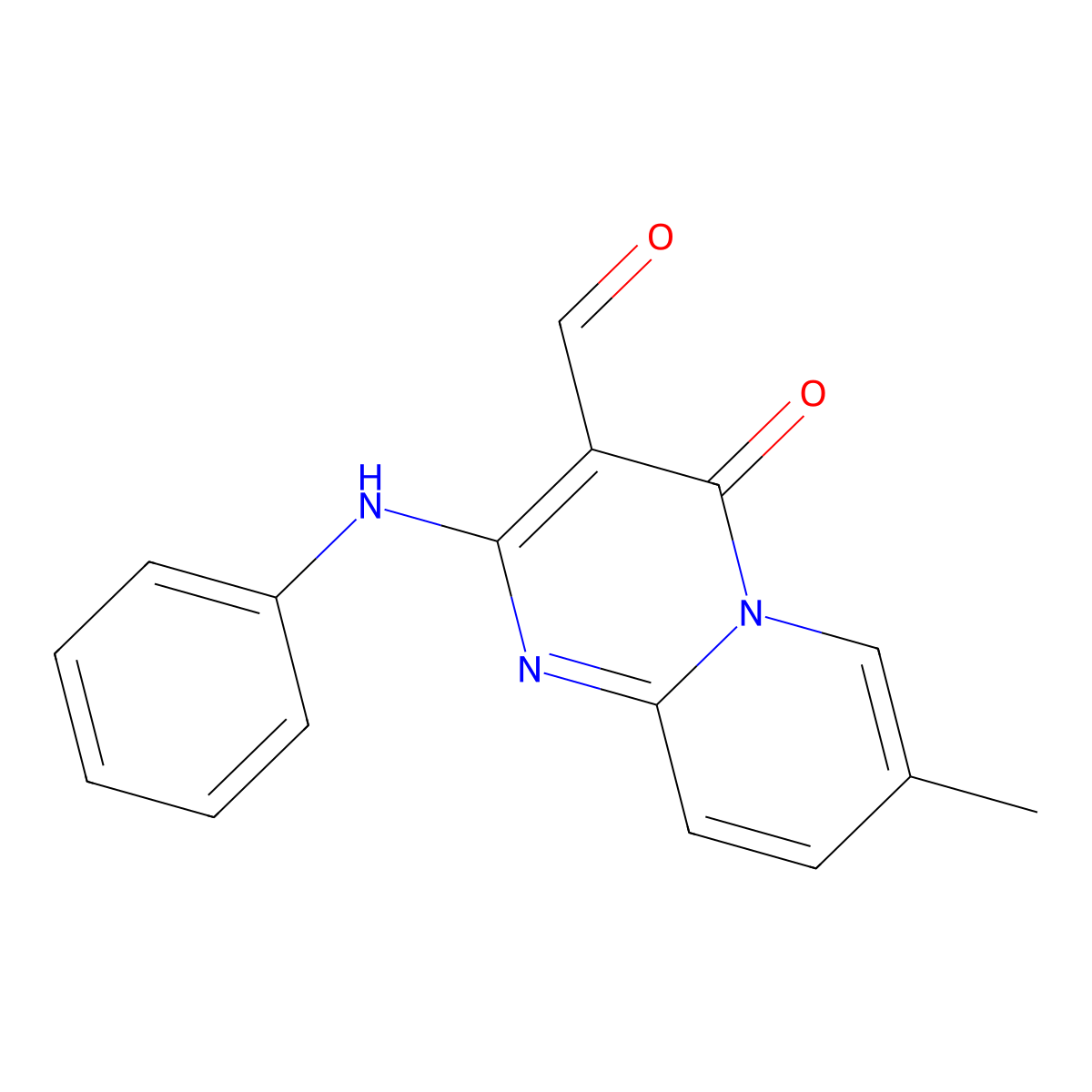 7-methyl-4-oxo-2-(phenylamino)-4H-pyrido[1,2-a]pyrimidine-3-carbaldehyde molecular structure, CAS 302937-00-4